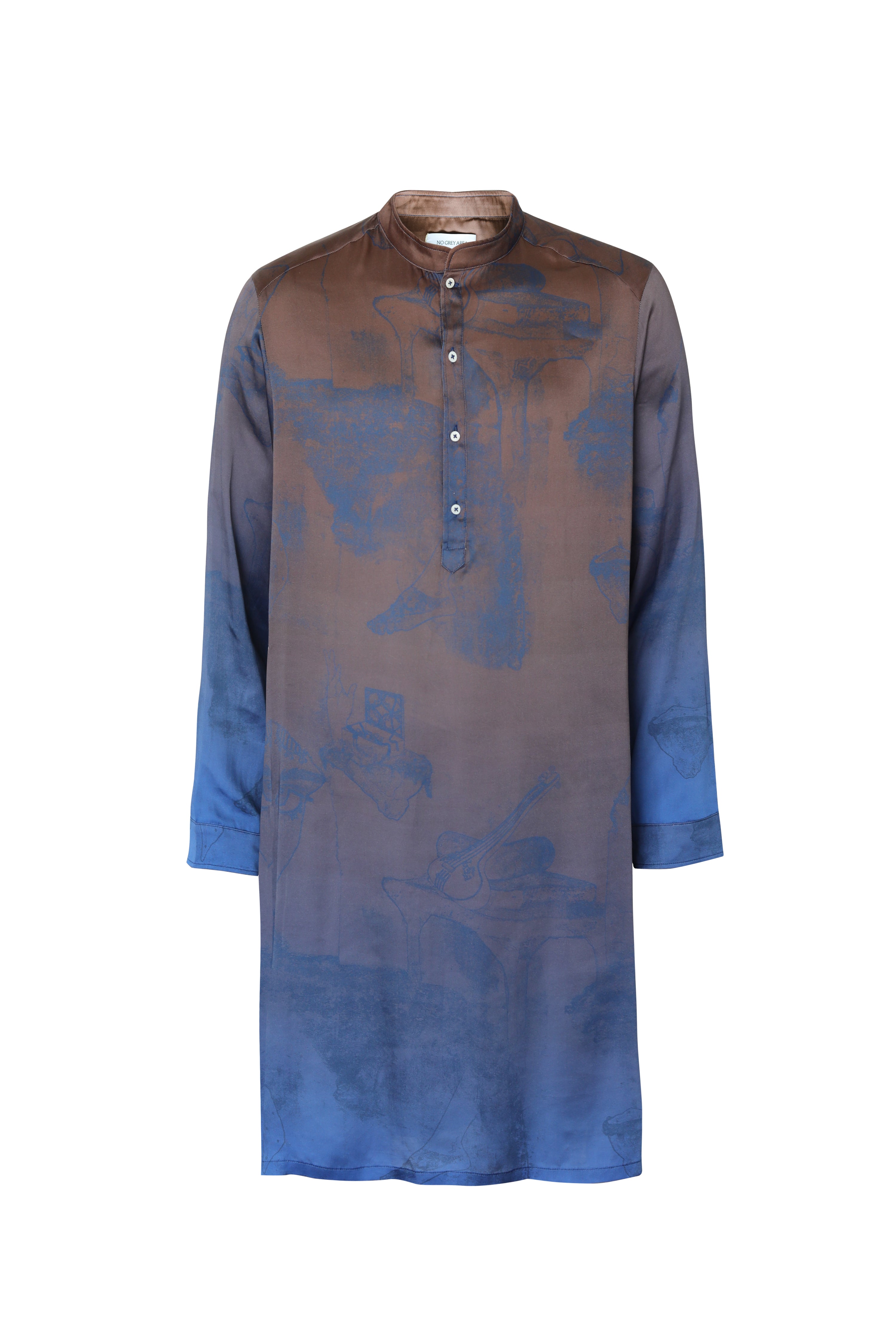 Ombre Surrealist Kurta Set