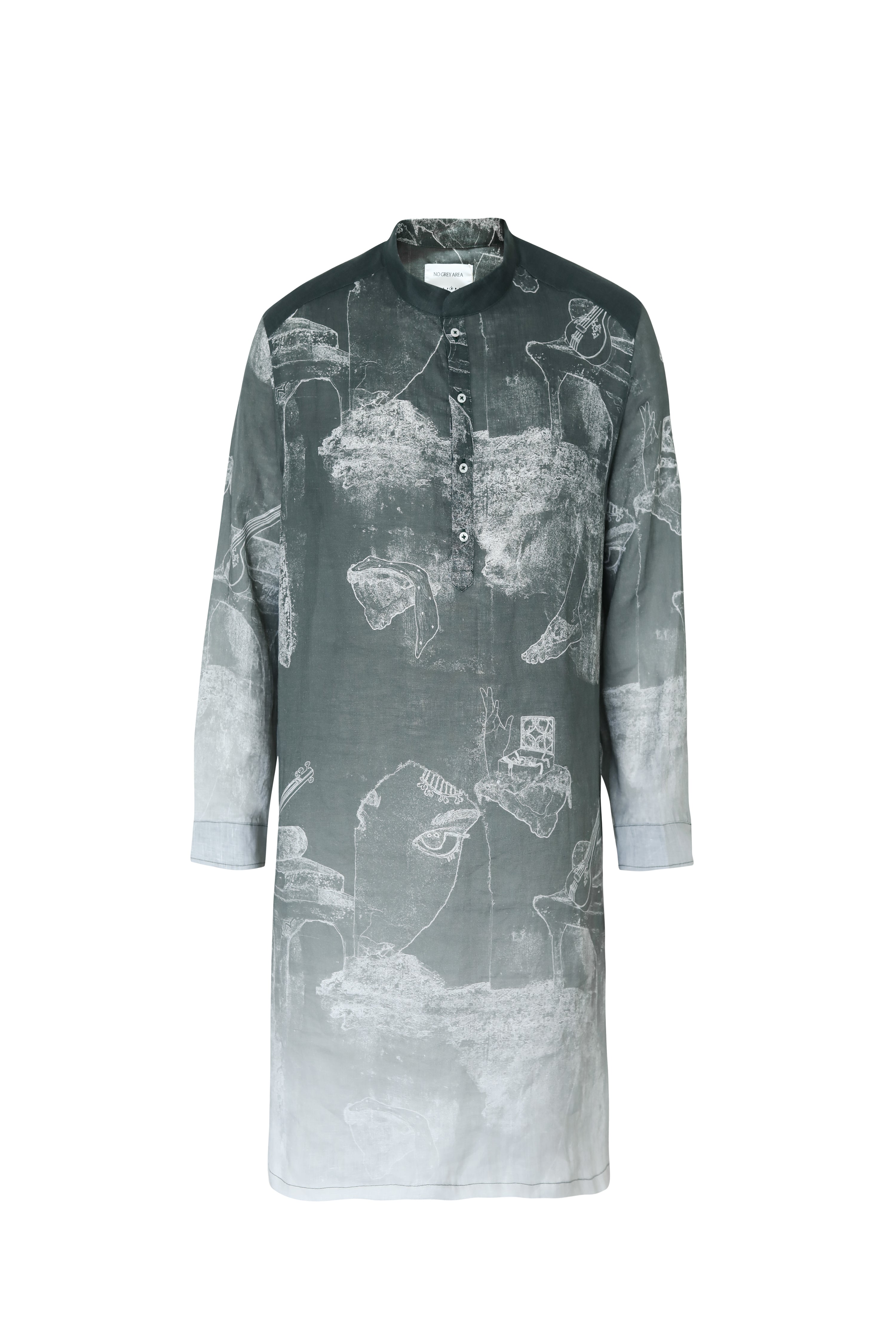 Ombre Surrealist Kurta Set