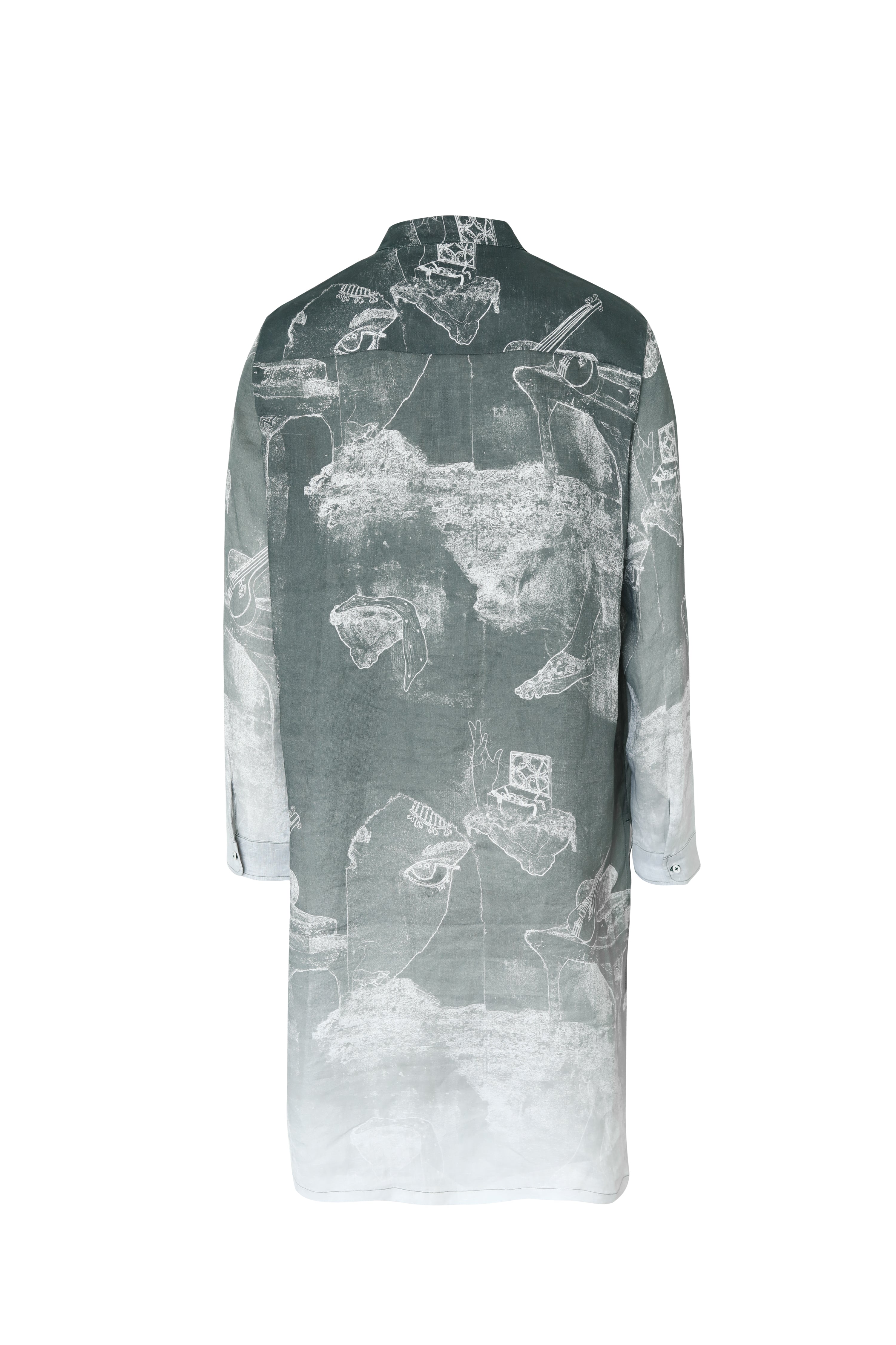 Ombre Surrealist Kurta Set