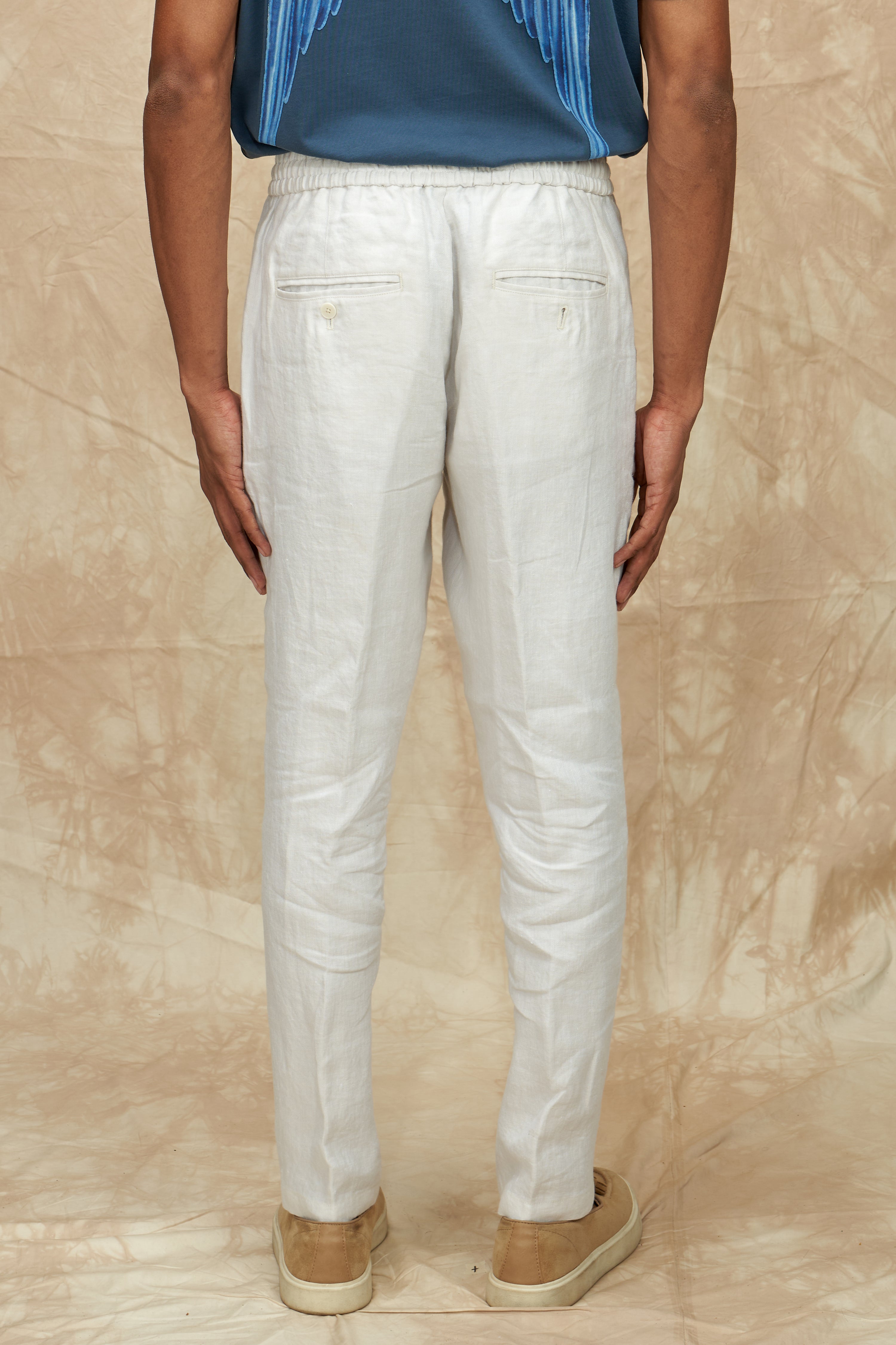 Elasticated Linen Trousers