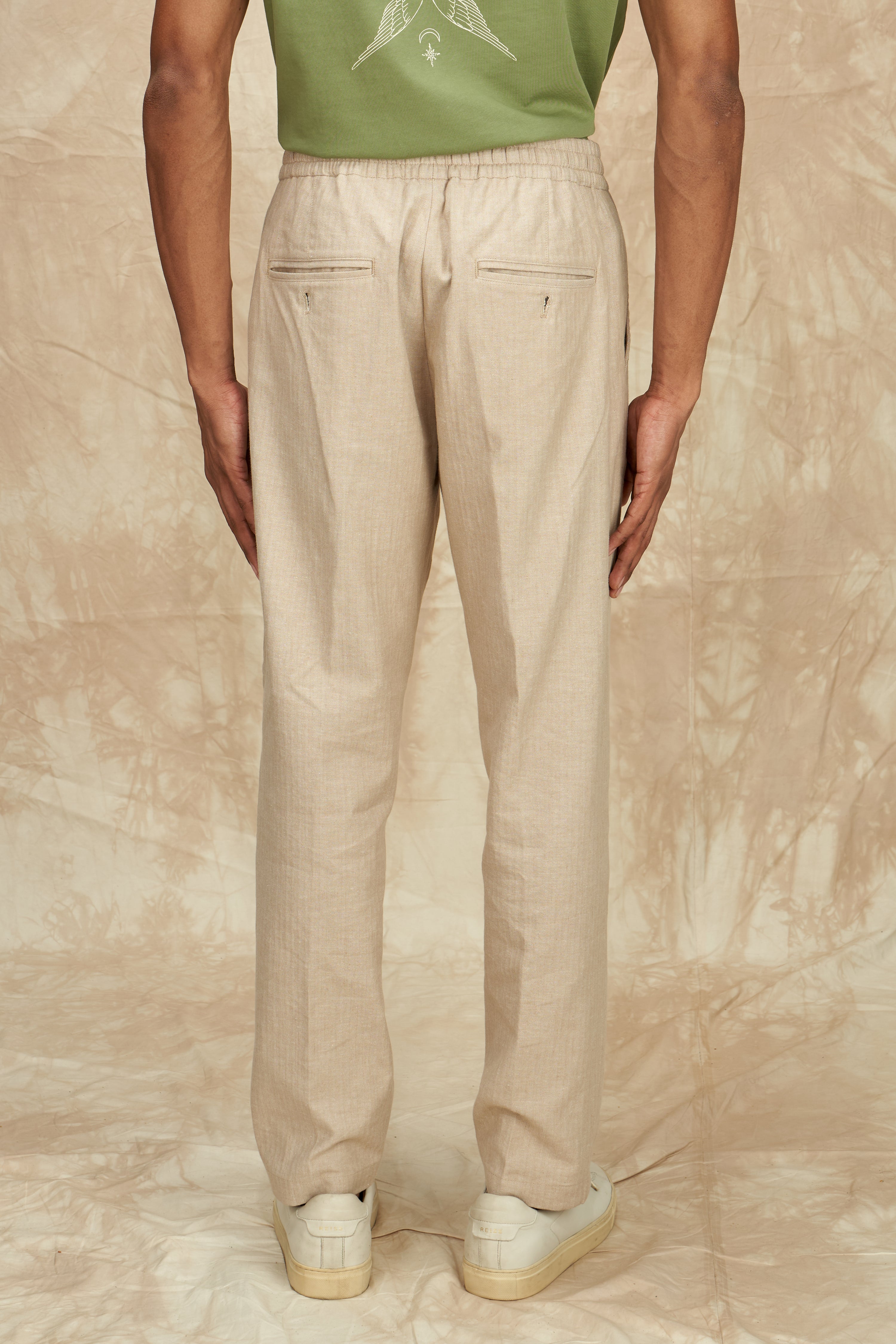 Elasticated Linen Trousers