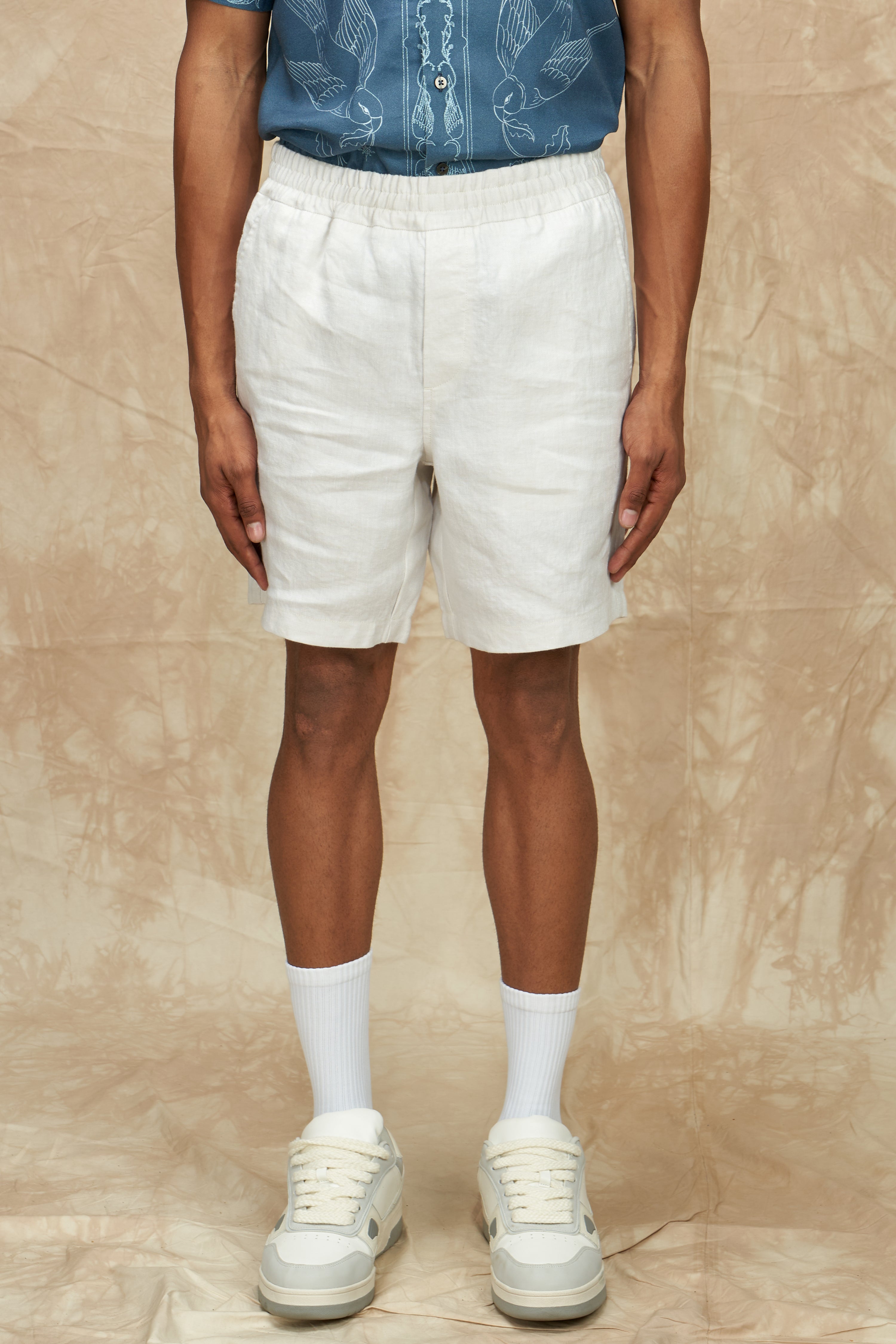 Elasticated Linen Shorts