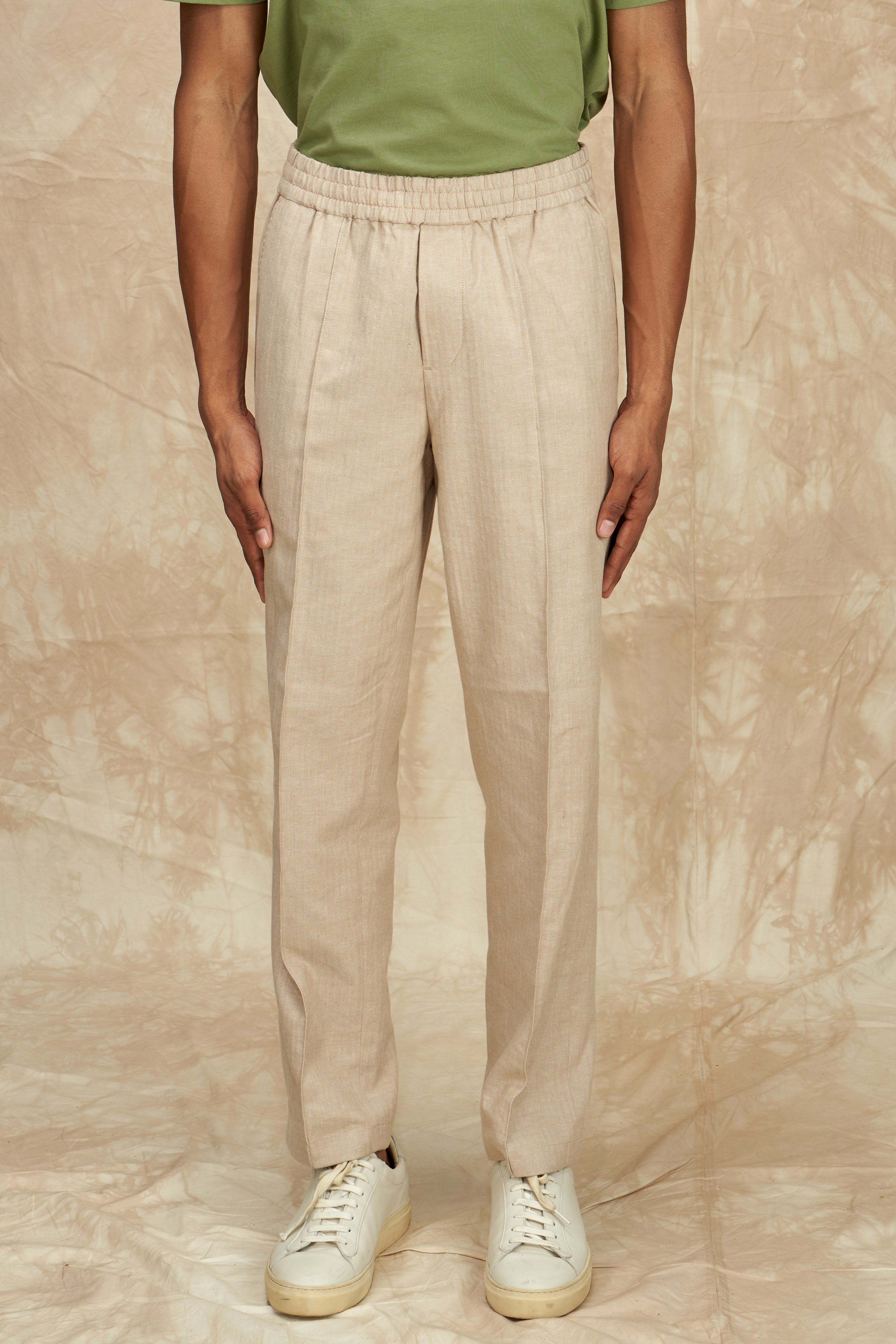 Elasticated Linen Trousers