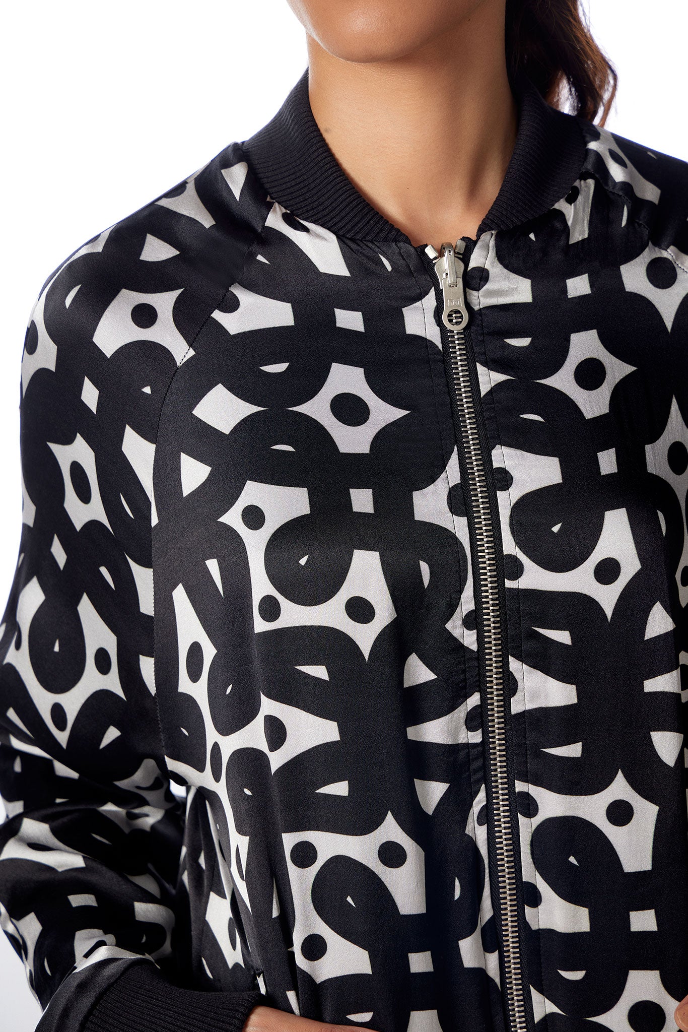 Silk Kolam Reversible Bomber