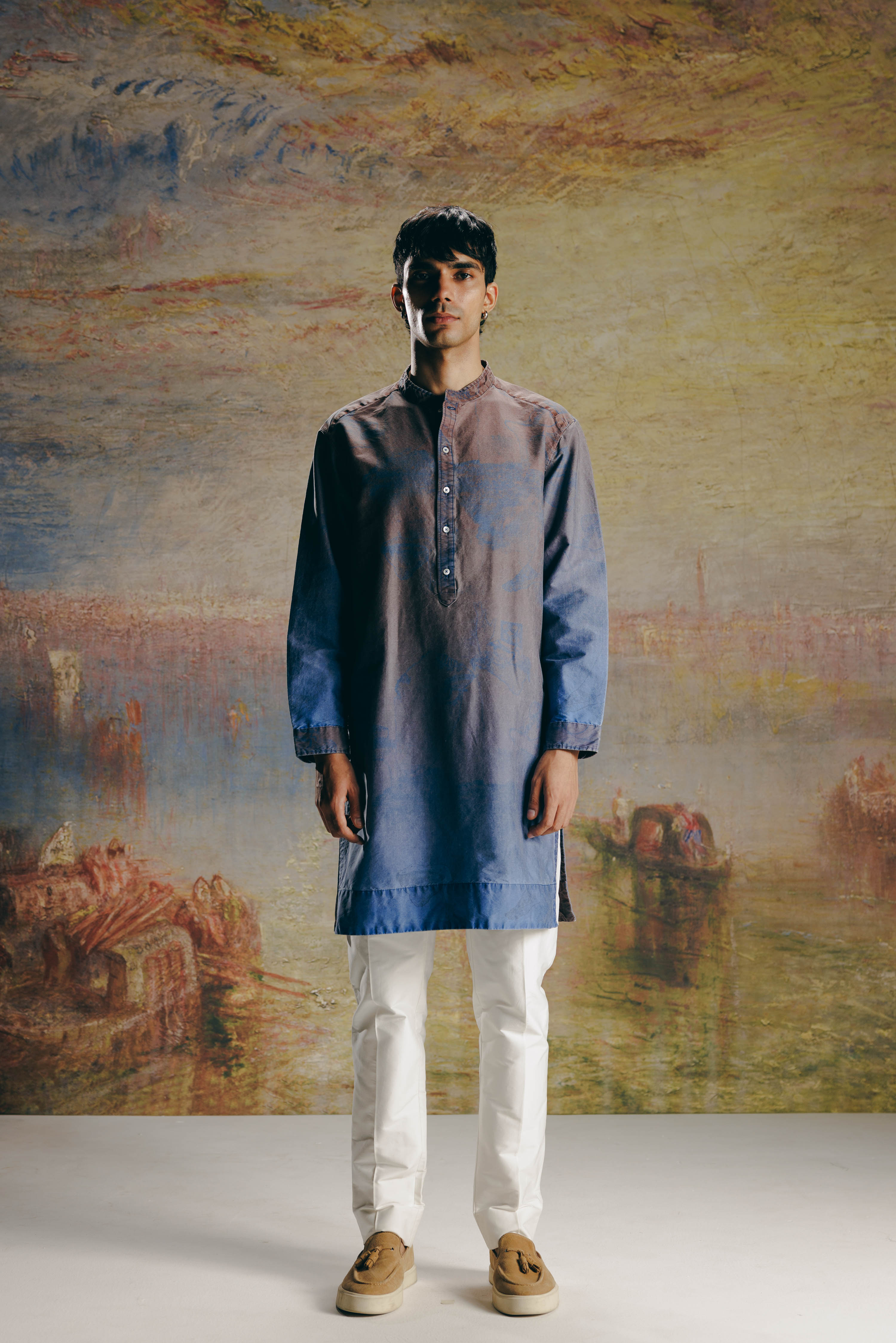 Ombre Surrealist Kurta Set