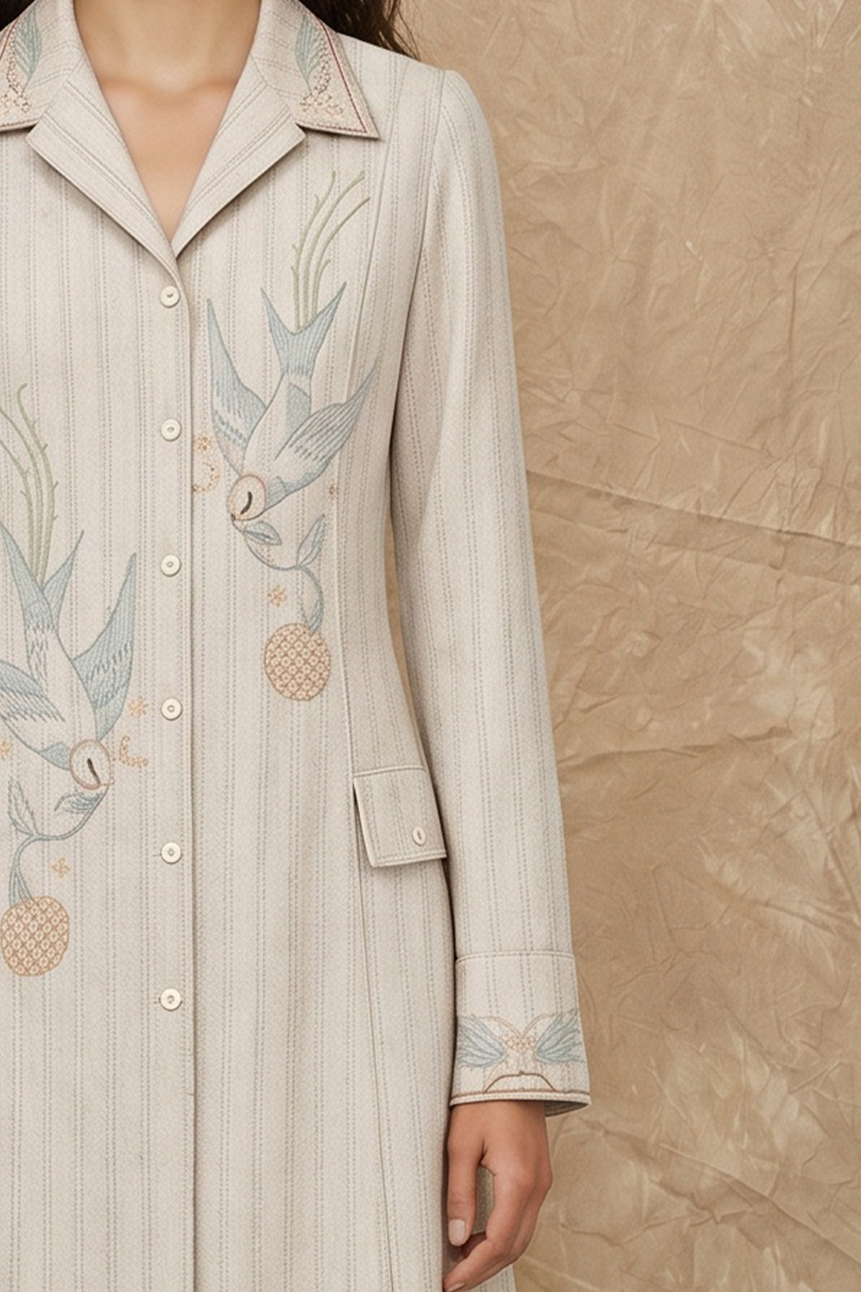 Cosmic Bloom Shirt Dress