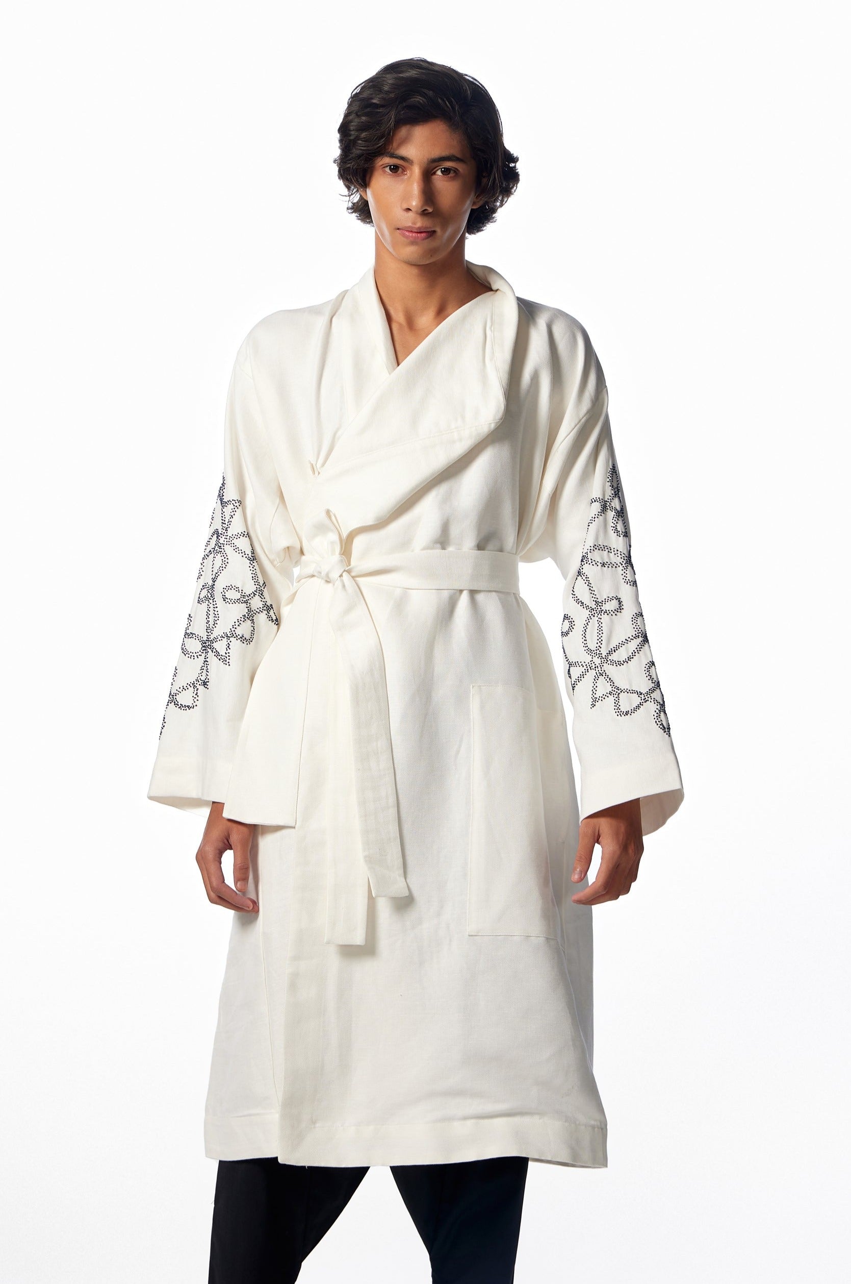 Linen Kurta Robe Coat