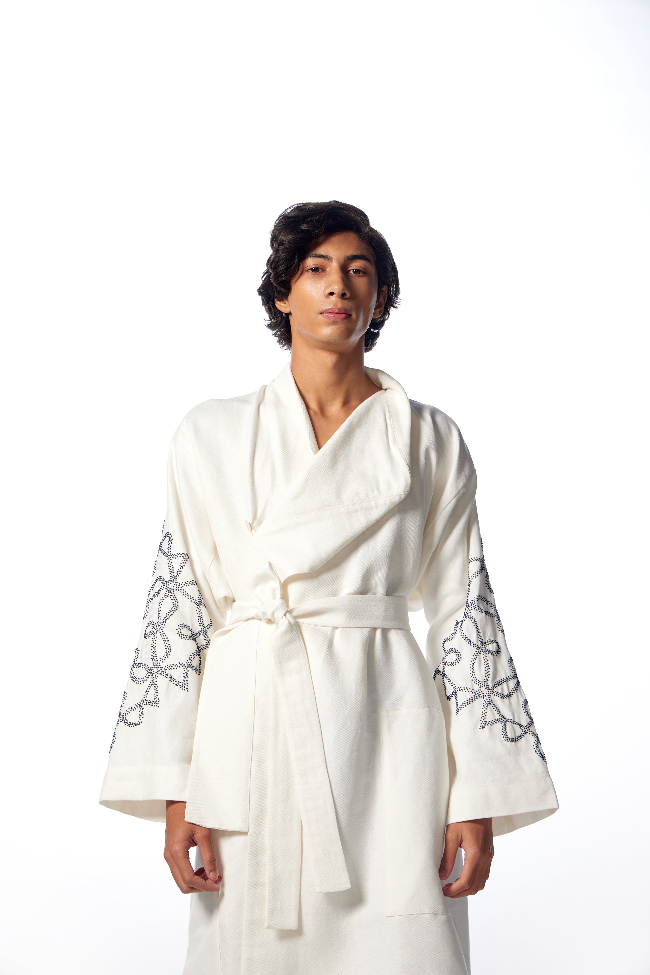 Linen Kurta Robe Coat