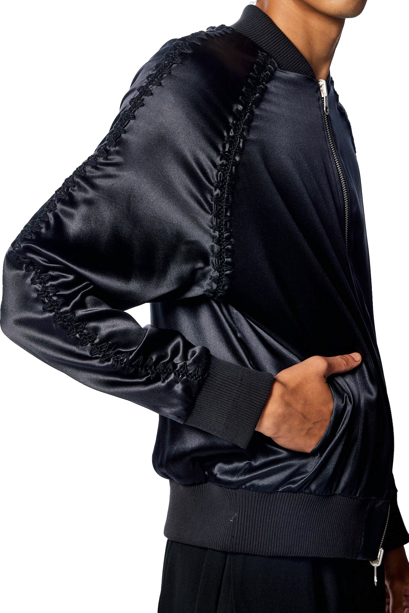 Silk Kolam Reversible Bomber