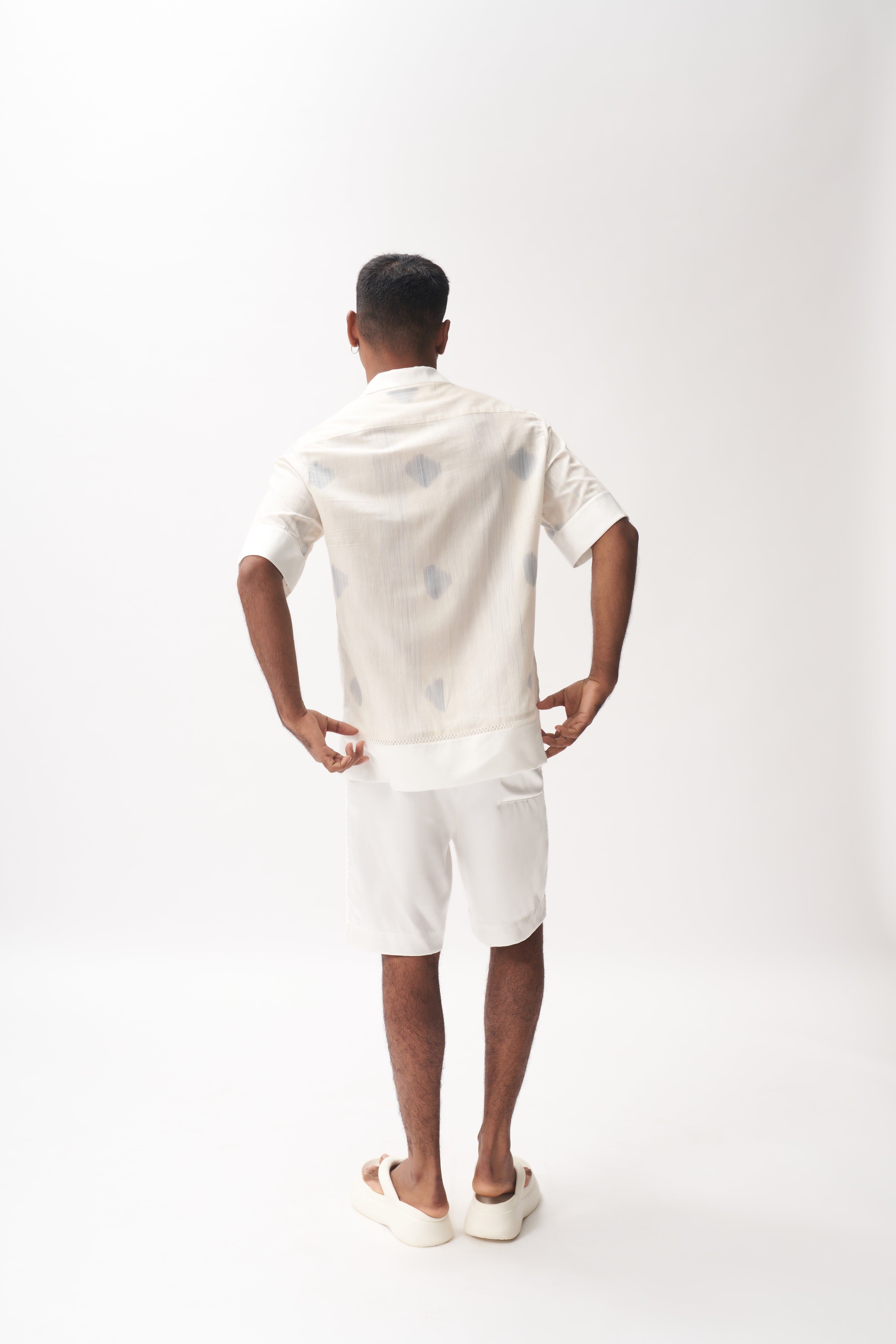 Silk & Ikat Moon Shirt + Satin Shorts