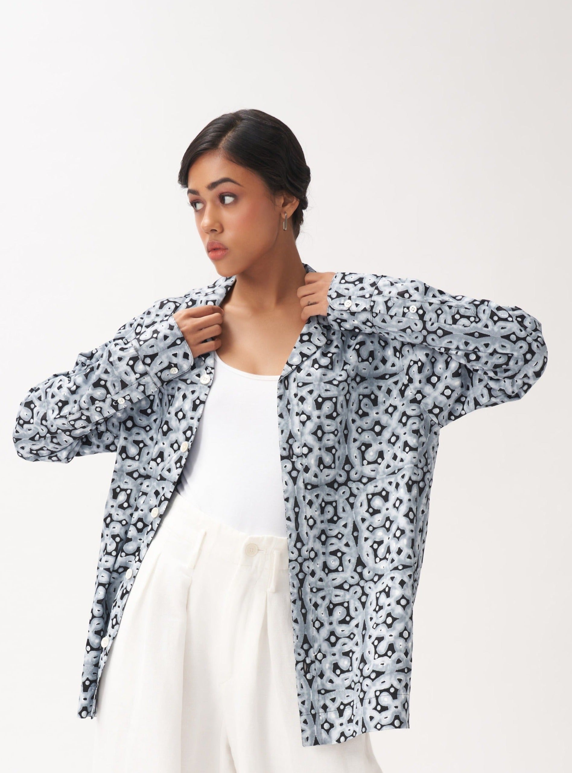 Kolam Blockprint Shirt