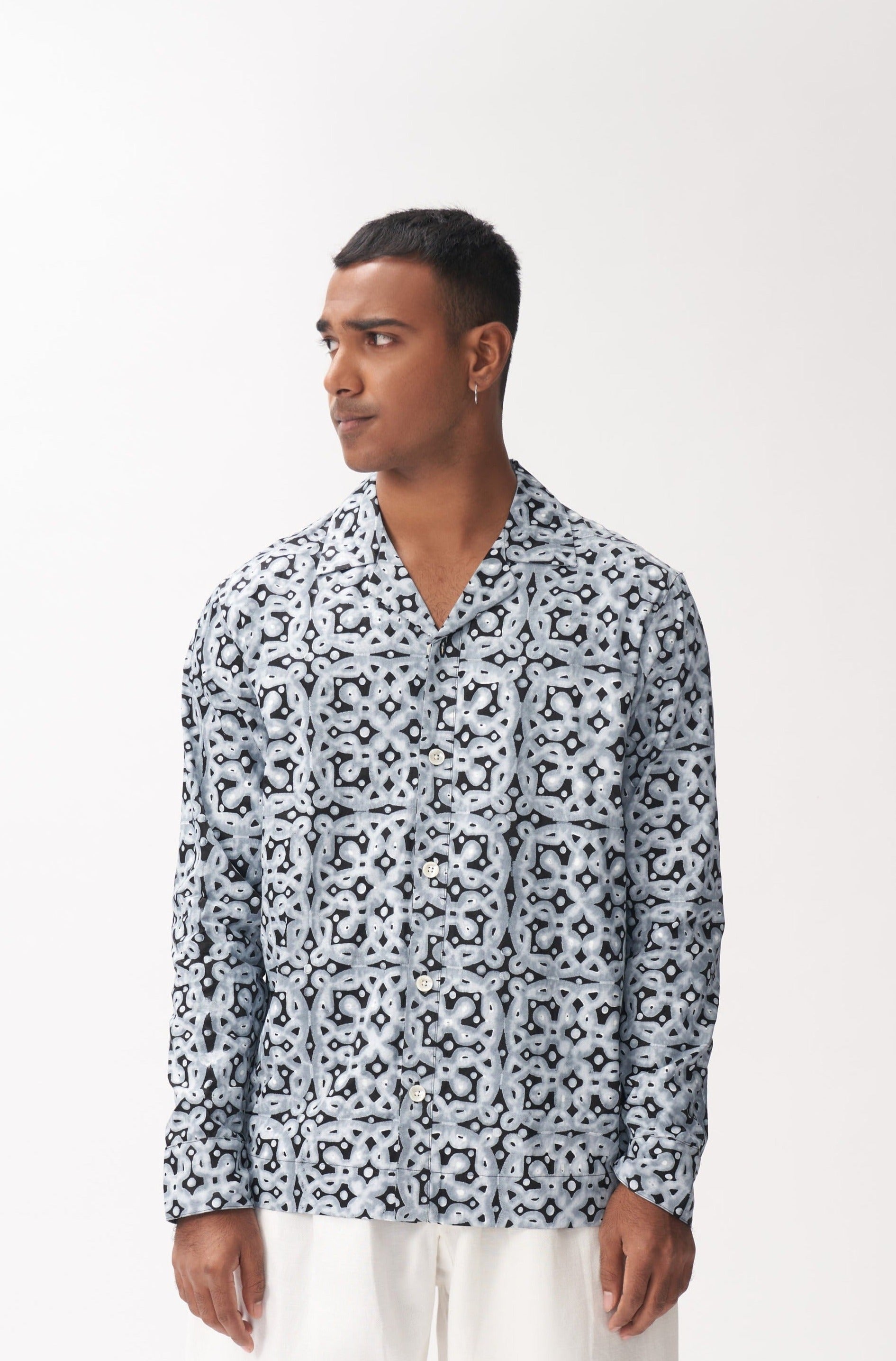 Kolam Blockprint Shirt