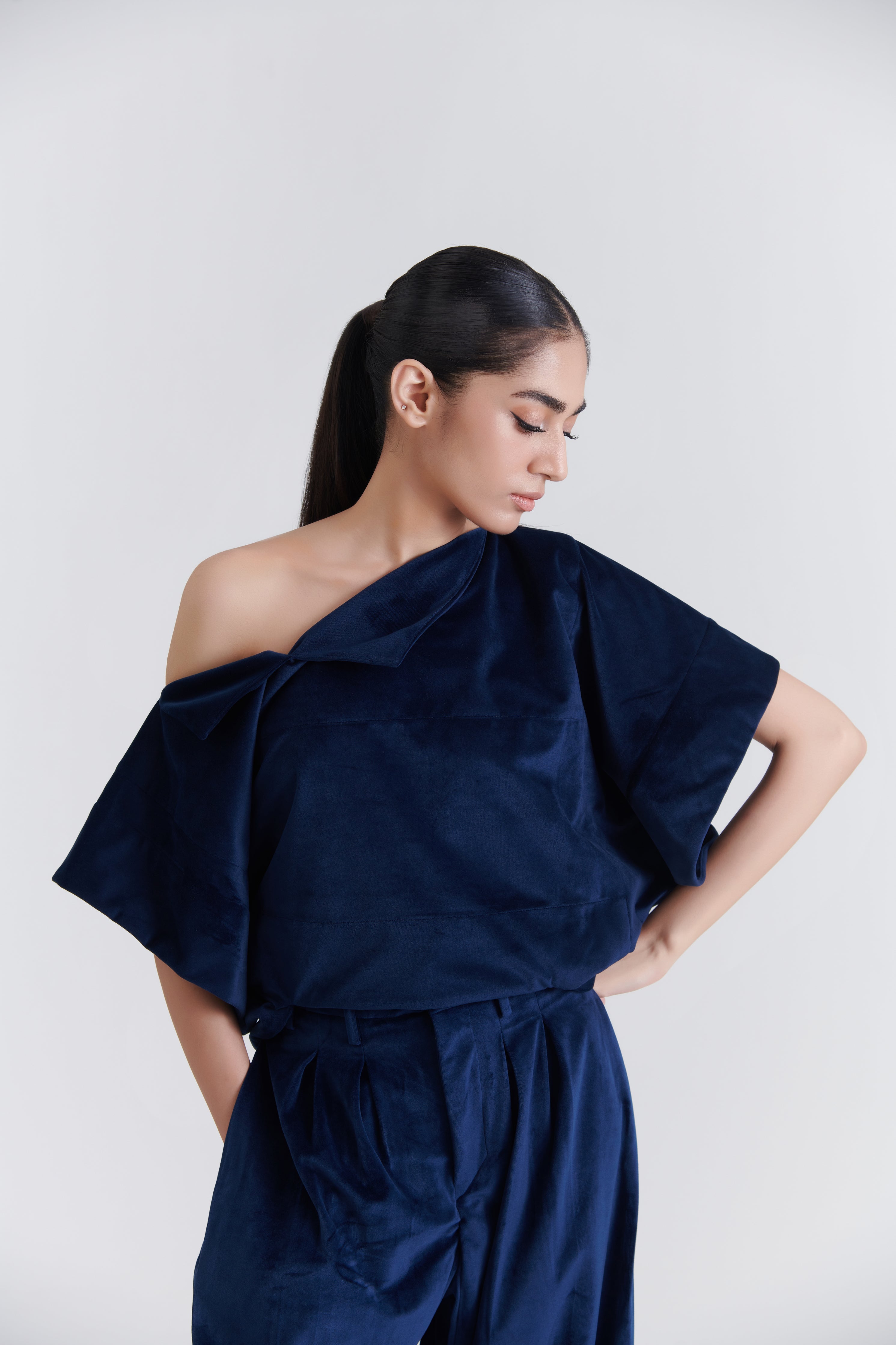 Velvet Off-Shoulder Top