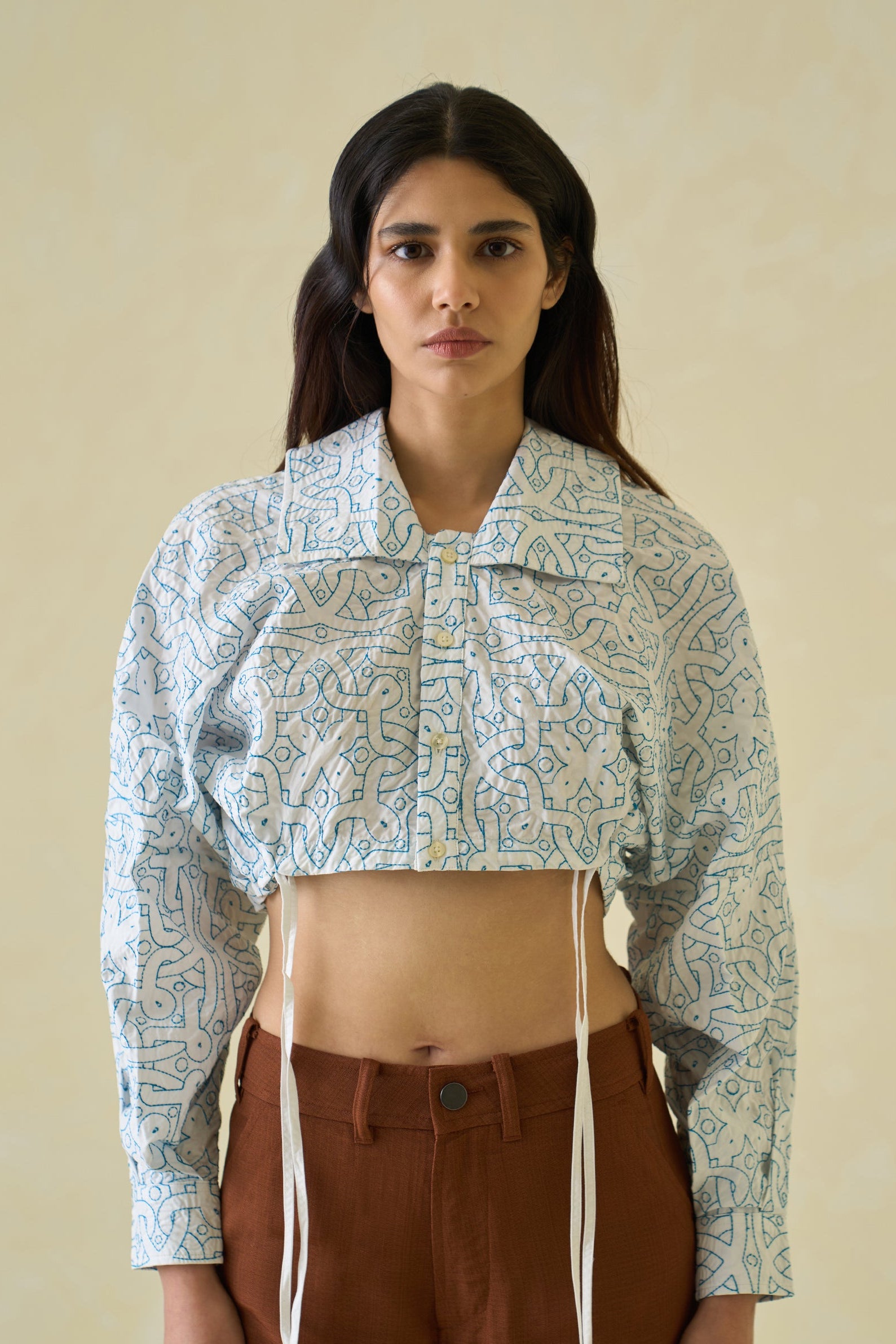 Directional Cropped Shirt