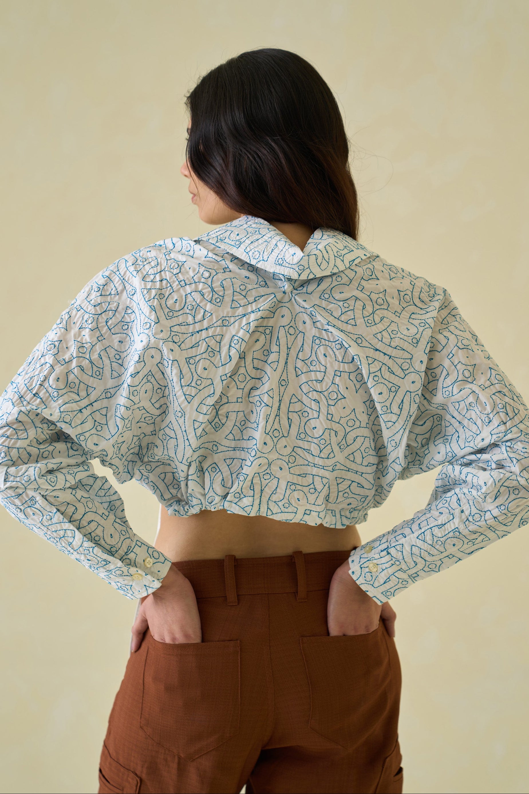 Directional Cropped Shirt