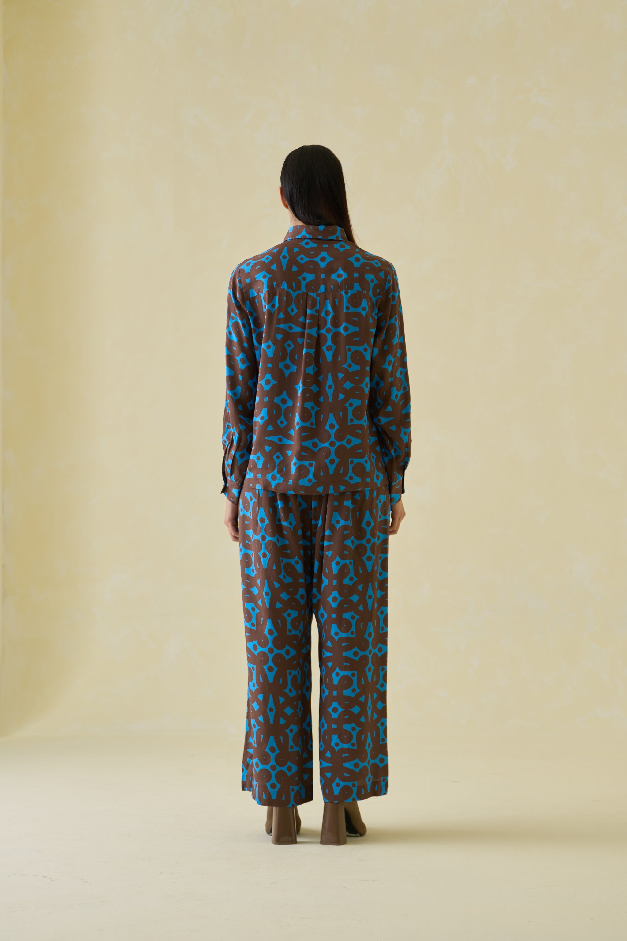 Kolam Boxy Shirt & Kolam Bollywood Pants Co-ord