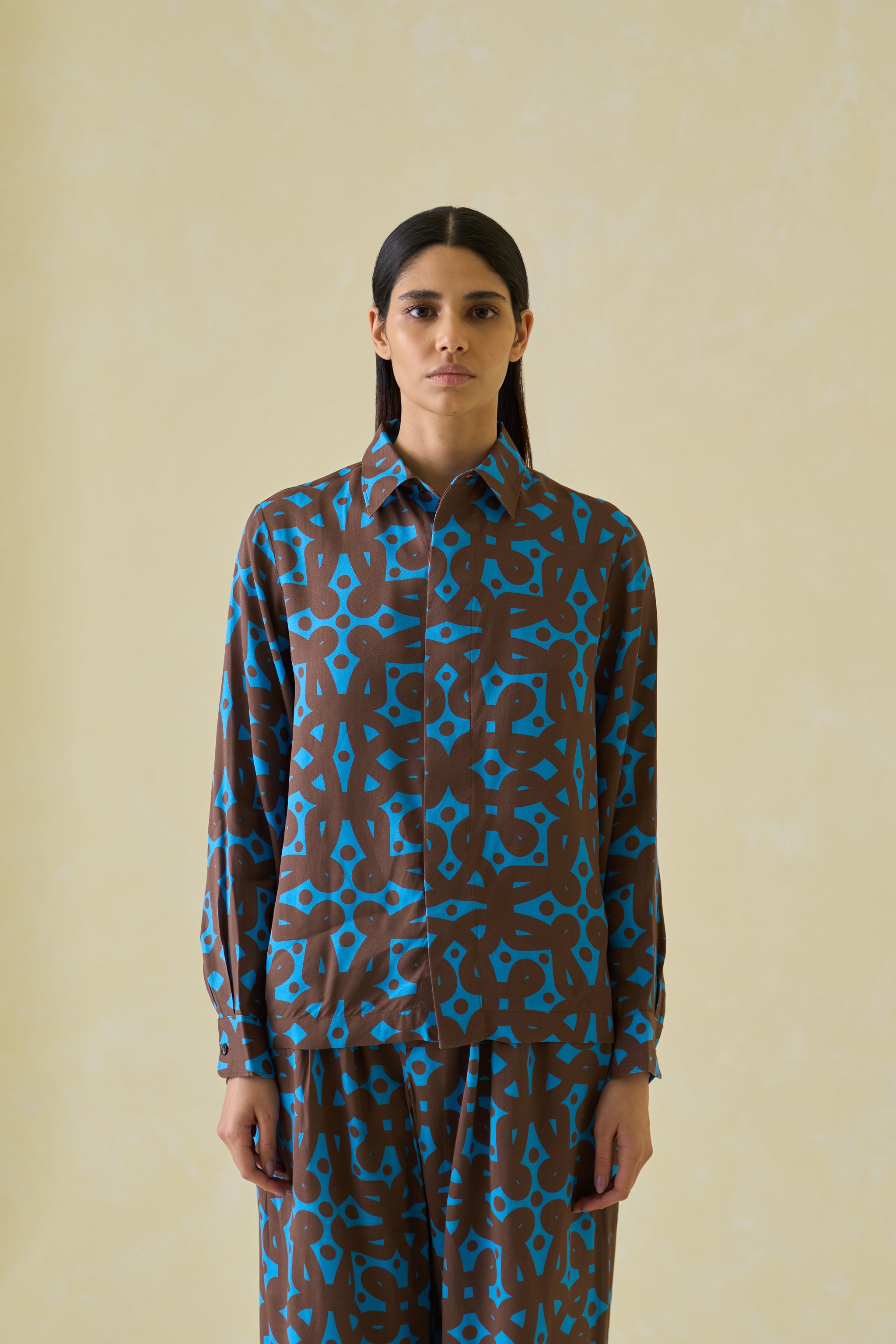 Kolam Boxy Shirt & Kolam Bollywood Pants Co-ord