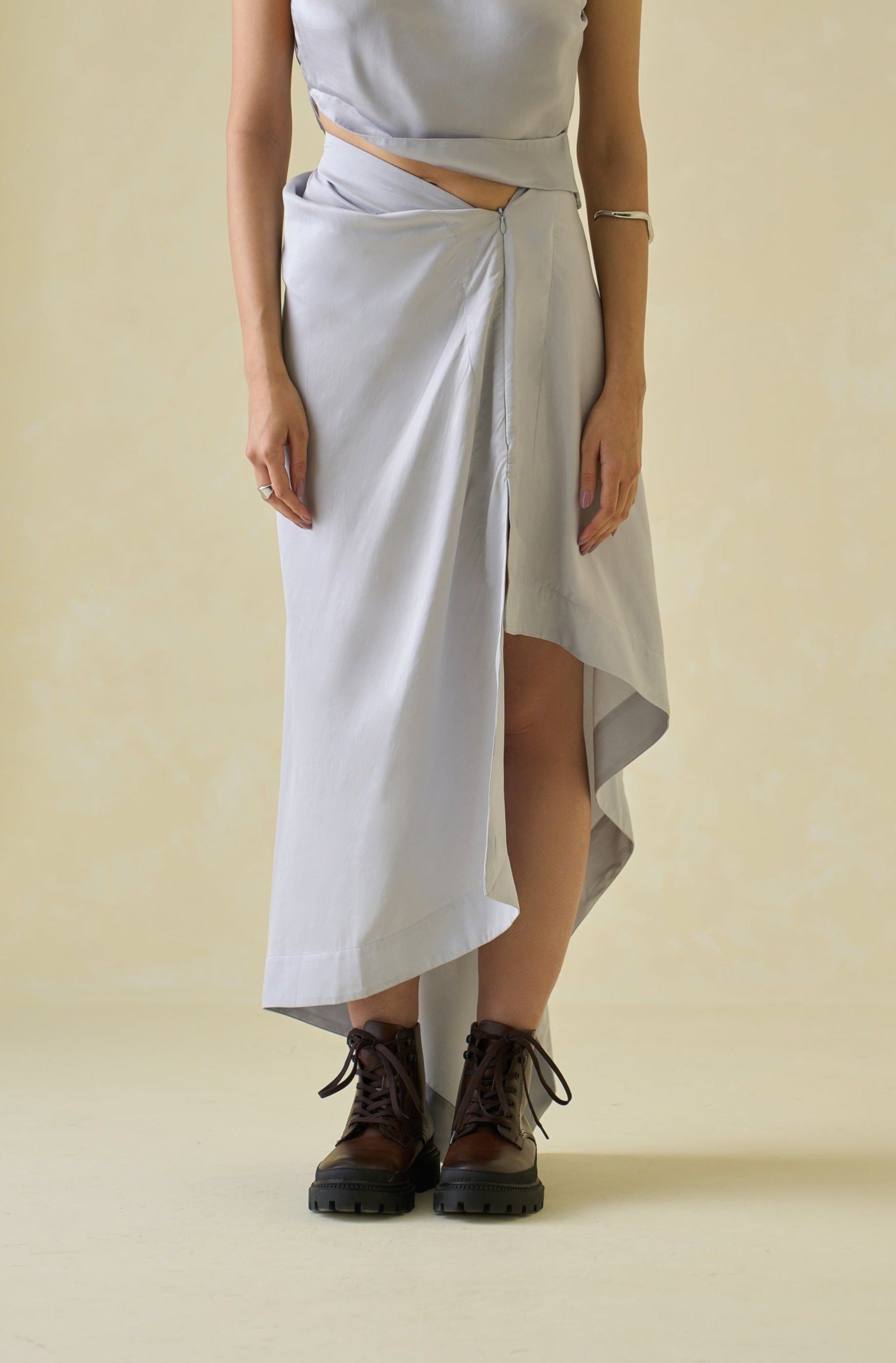 Sari Draped Top & Skirt Co-ord