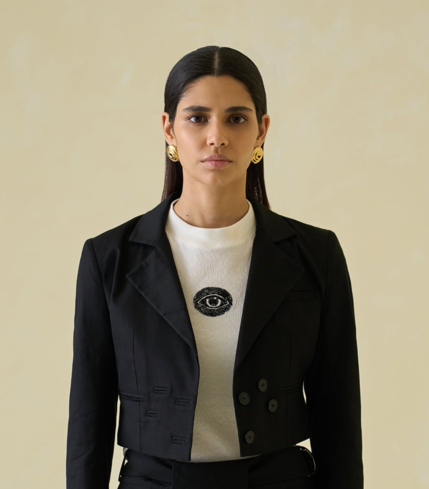 Cropped Blazer & Tennis Lungi Skirt Co-ord