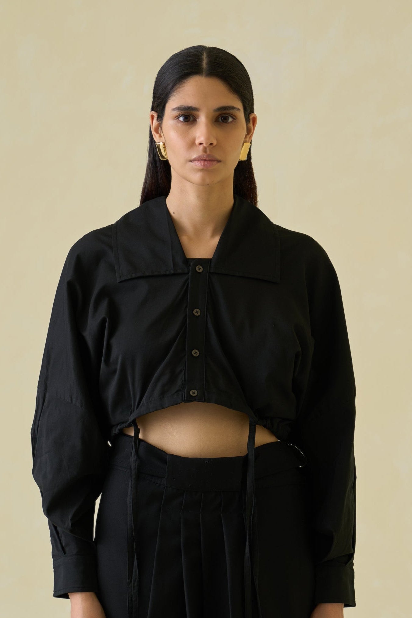 Directional Cropped Shirt