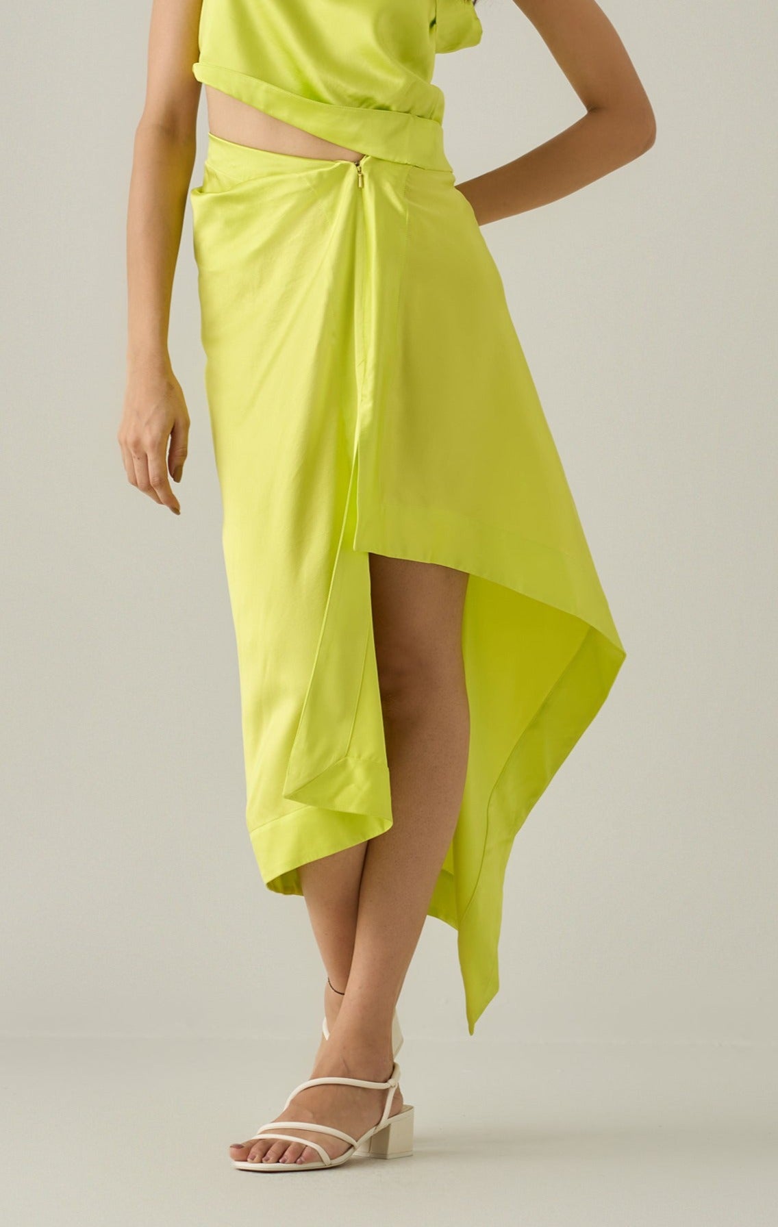 Sari Draped Silk Skirt