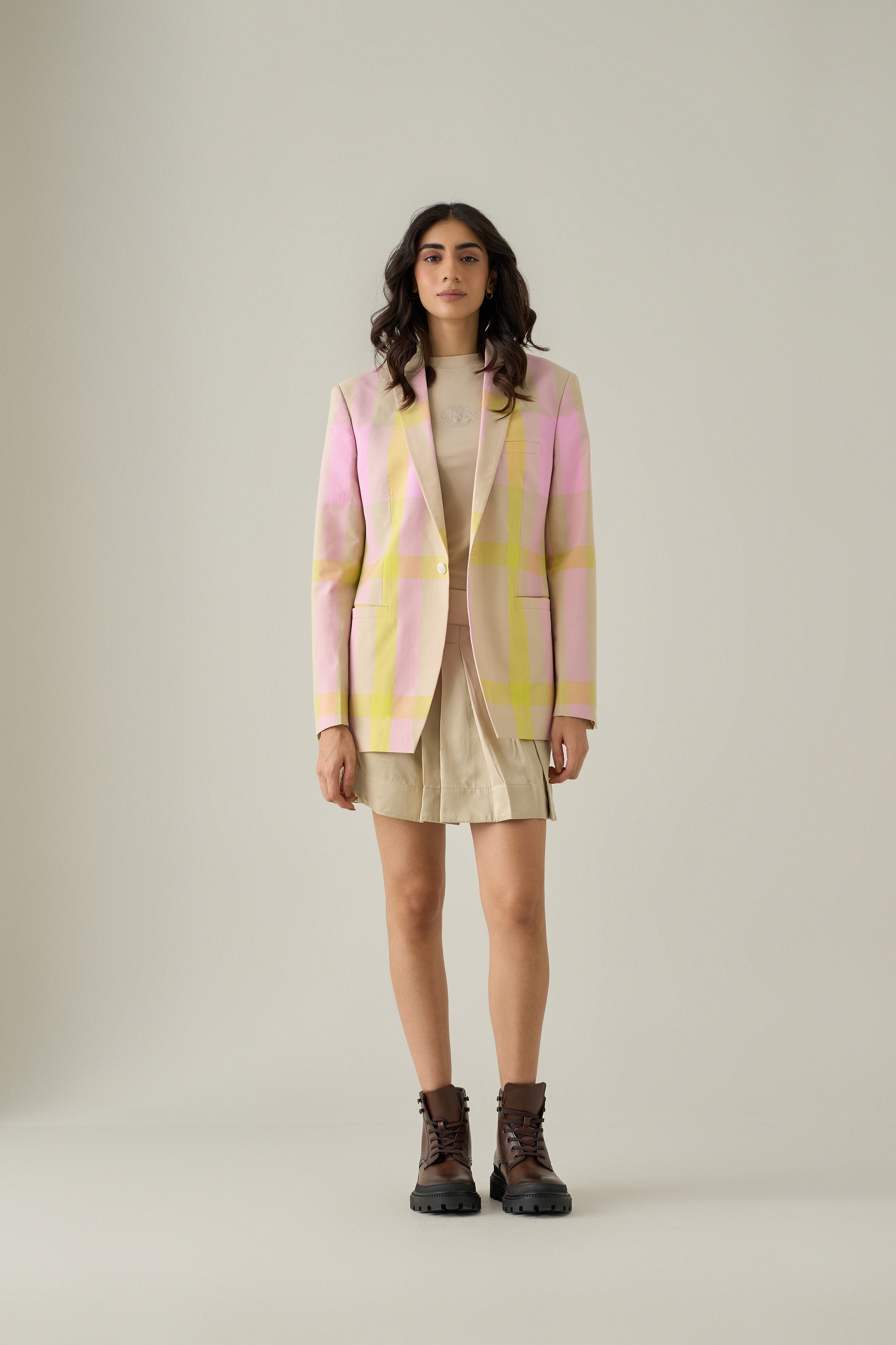 Madras Check Blazer