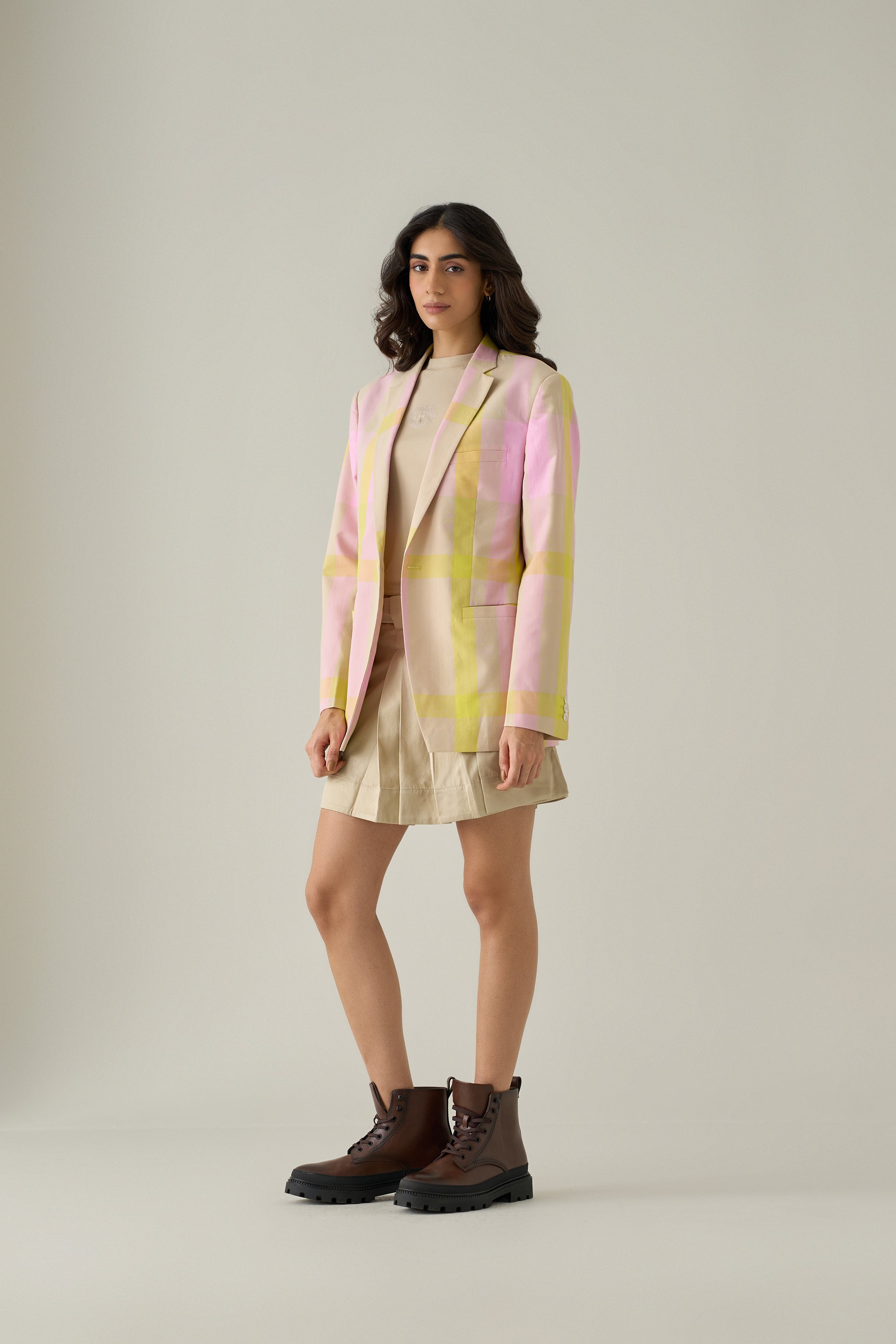 Madras Check Blazer