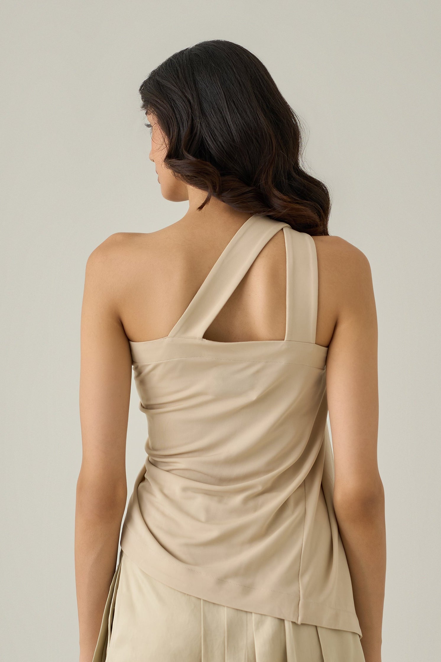 One Shoulder Draped Top