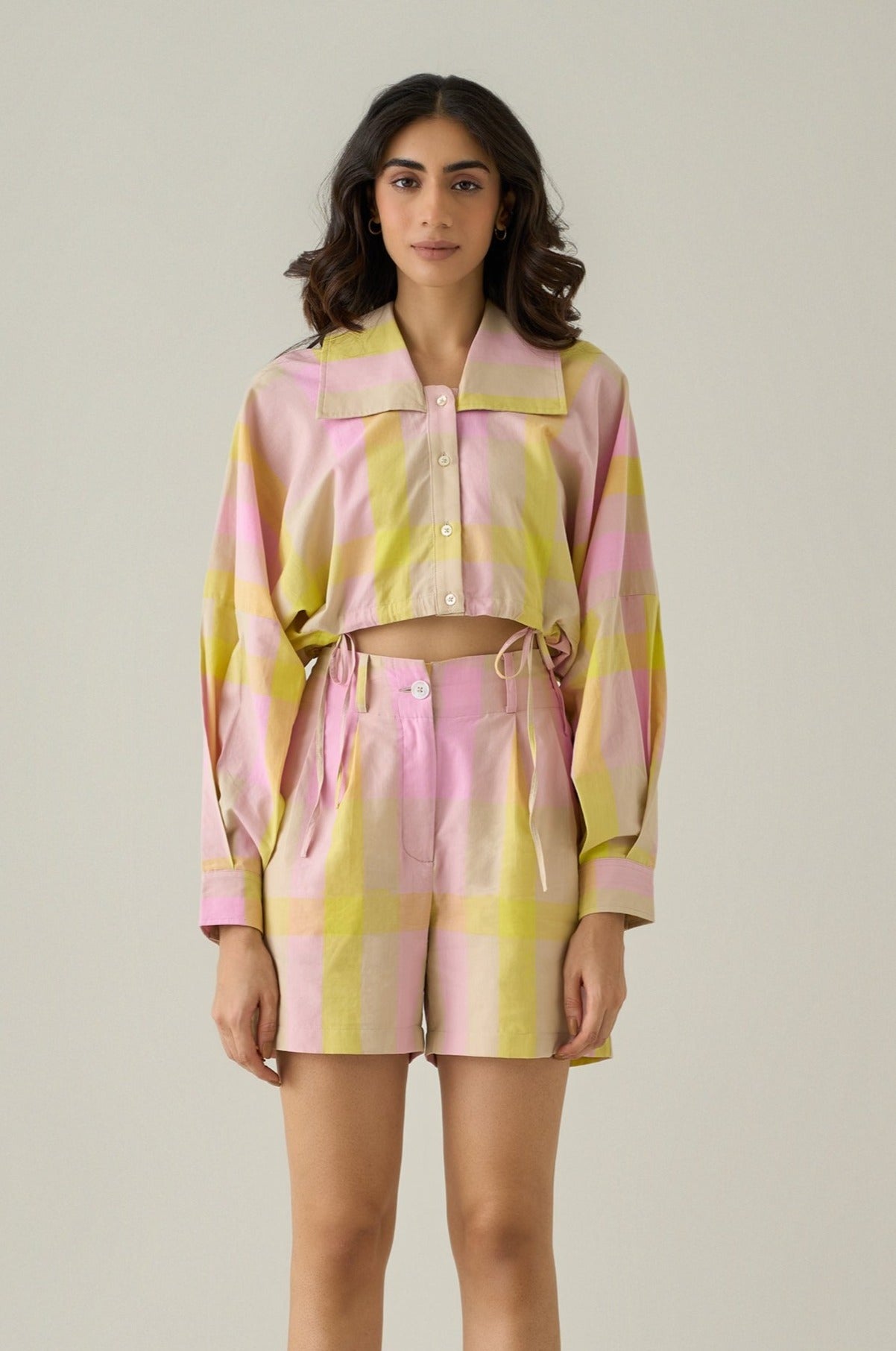 Madras Check Cropped Shirt