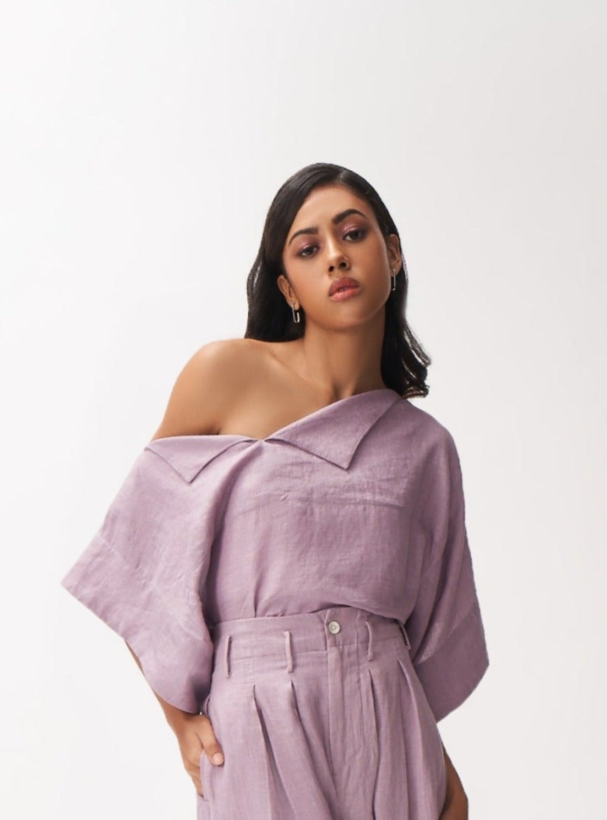 Linen Off-shoulder Top