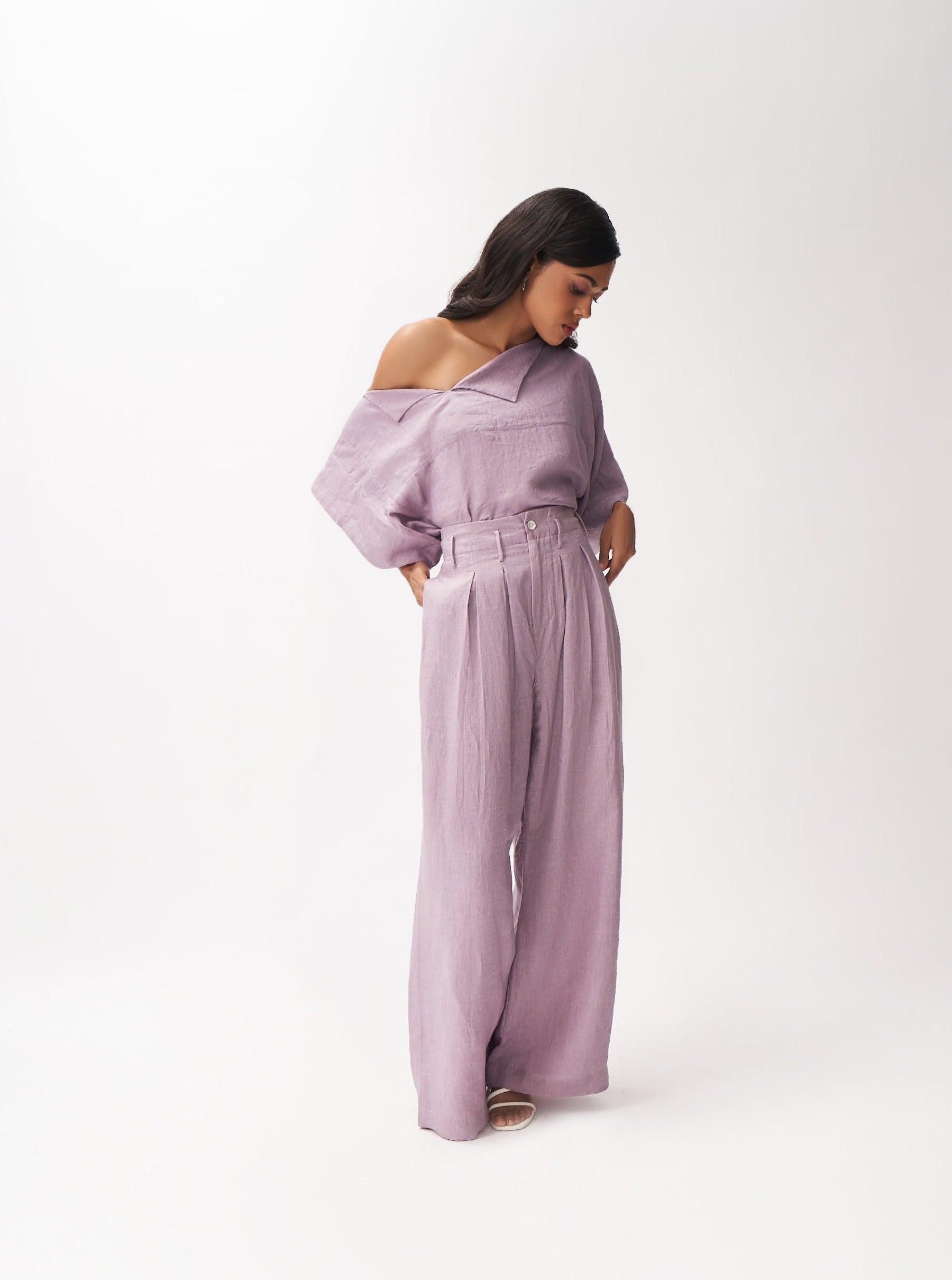 Linen Off-shoulder Top