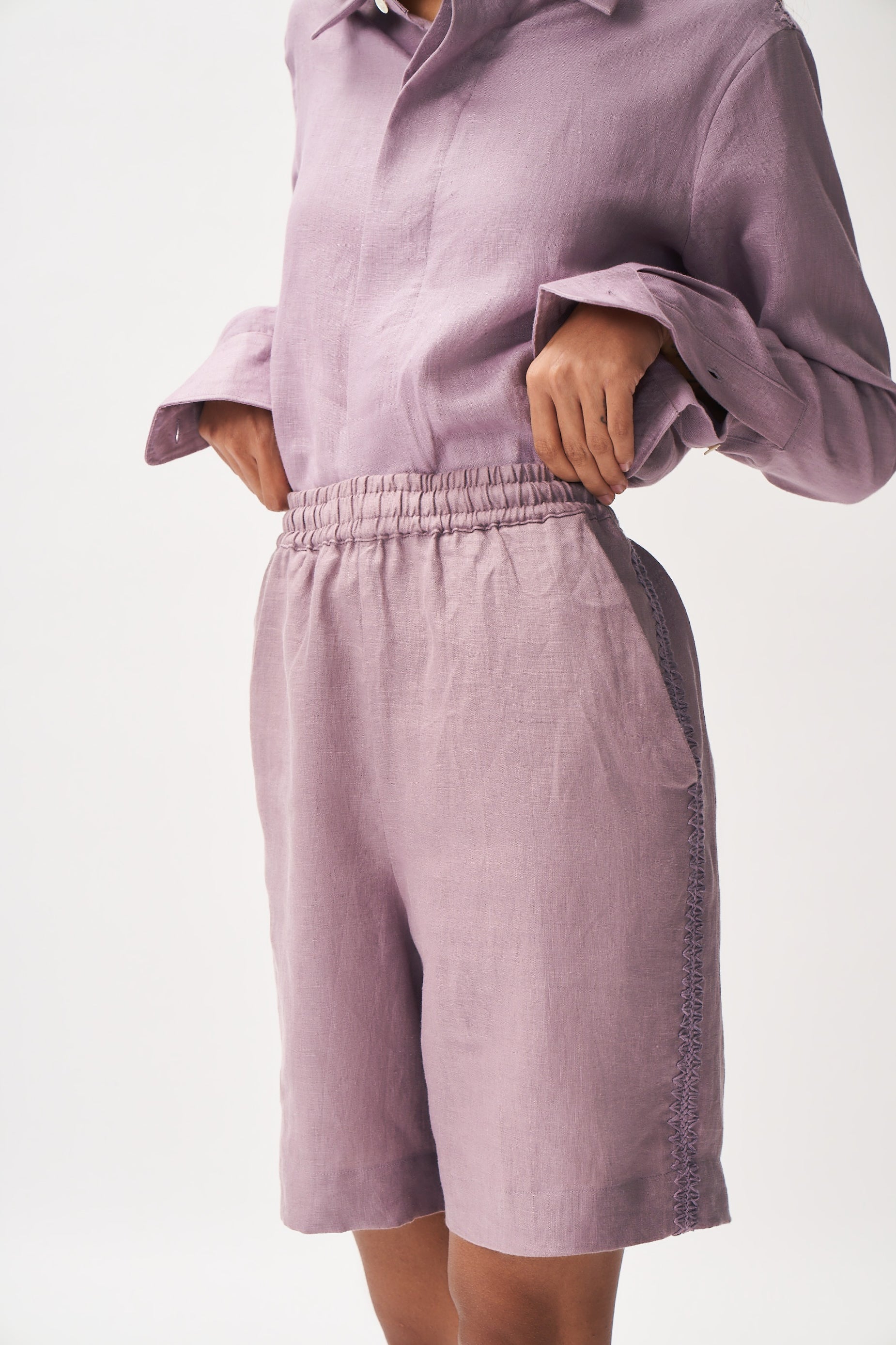 Linen Boxy Shirt+ Shorts