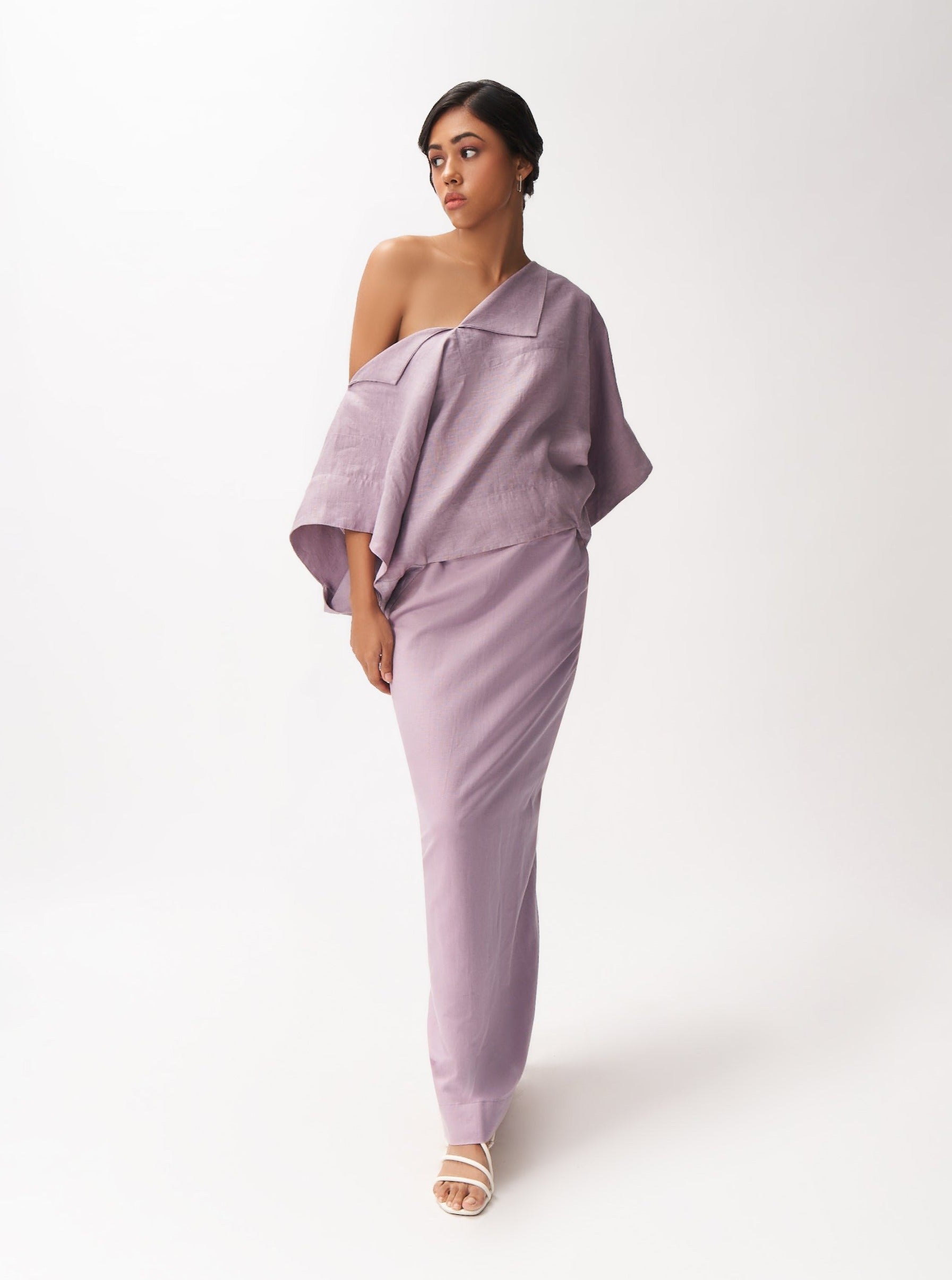 Linen Slit Skirt