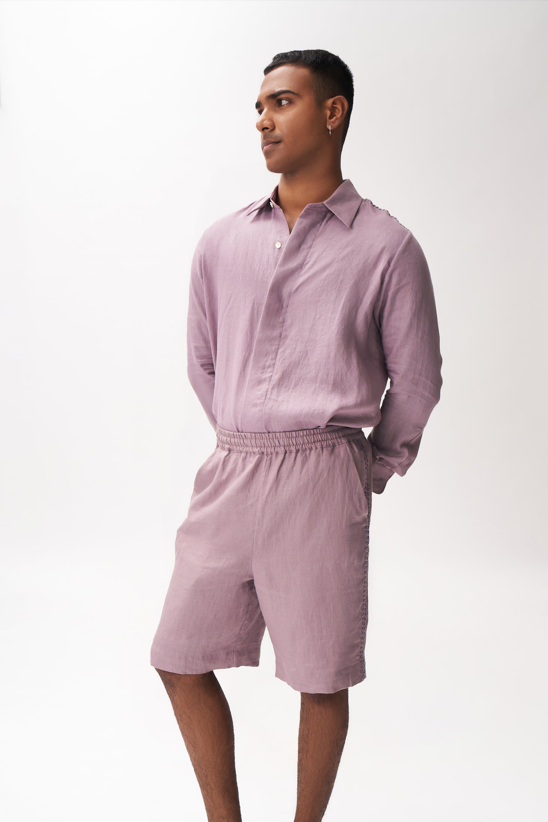 Linen Boxy Shirt + Shorts