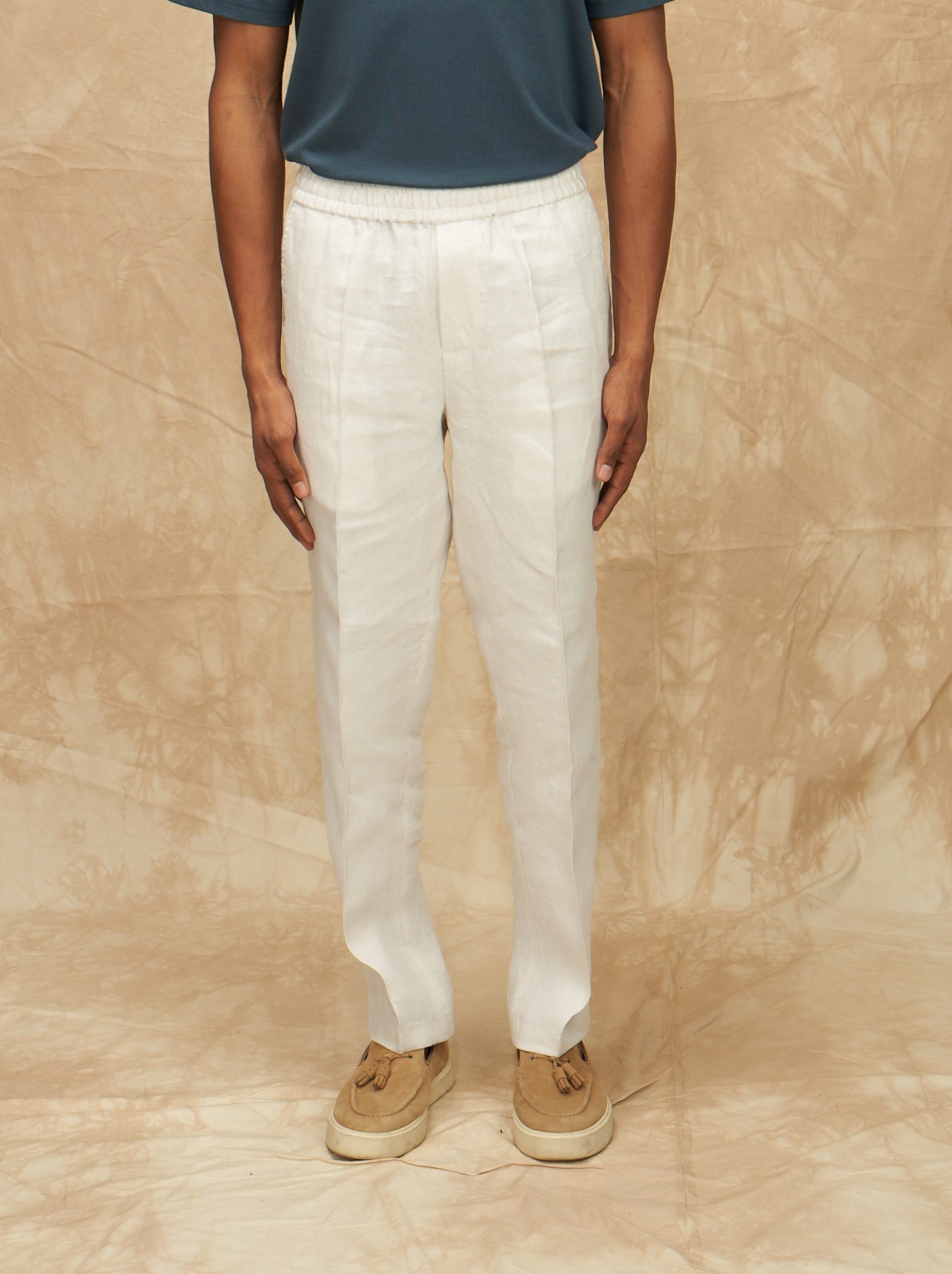 Elasticated Linen Trousers