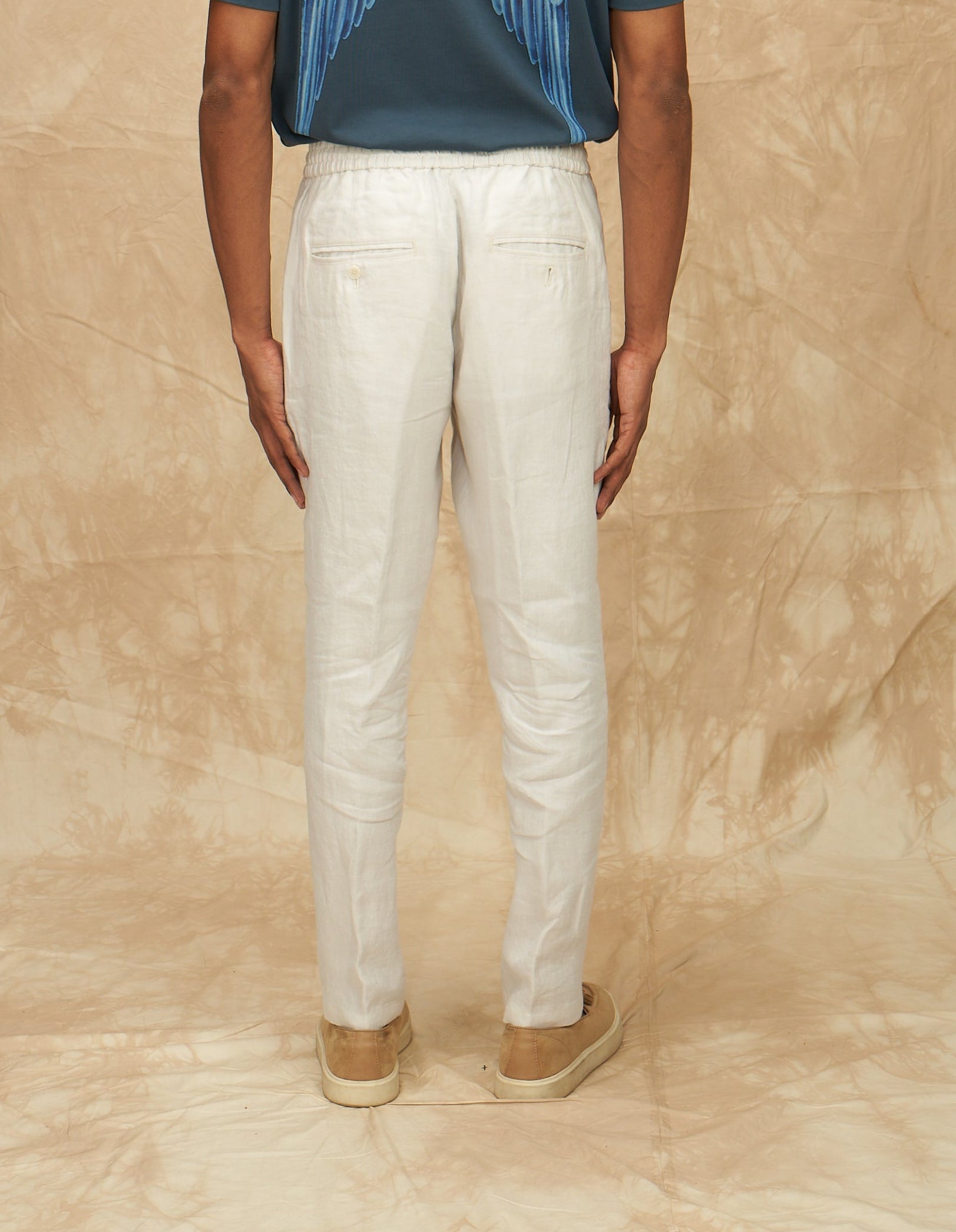 Elasticated Linen Trousers