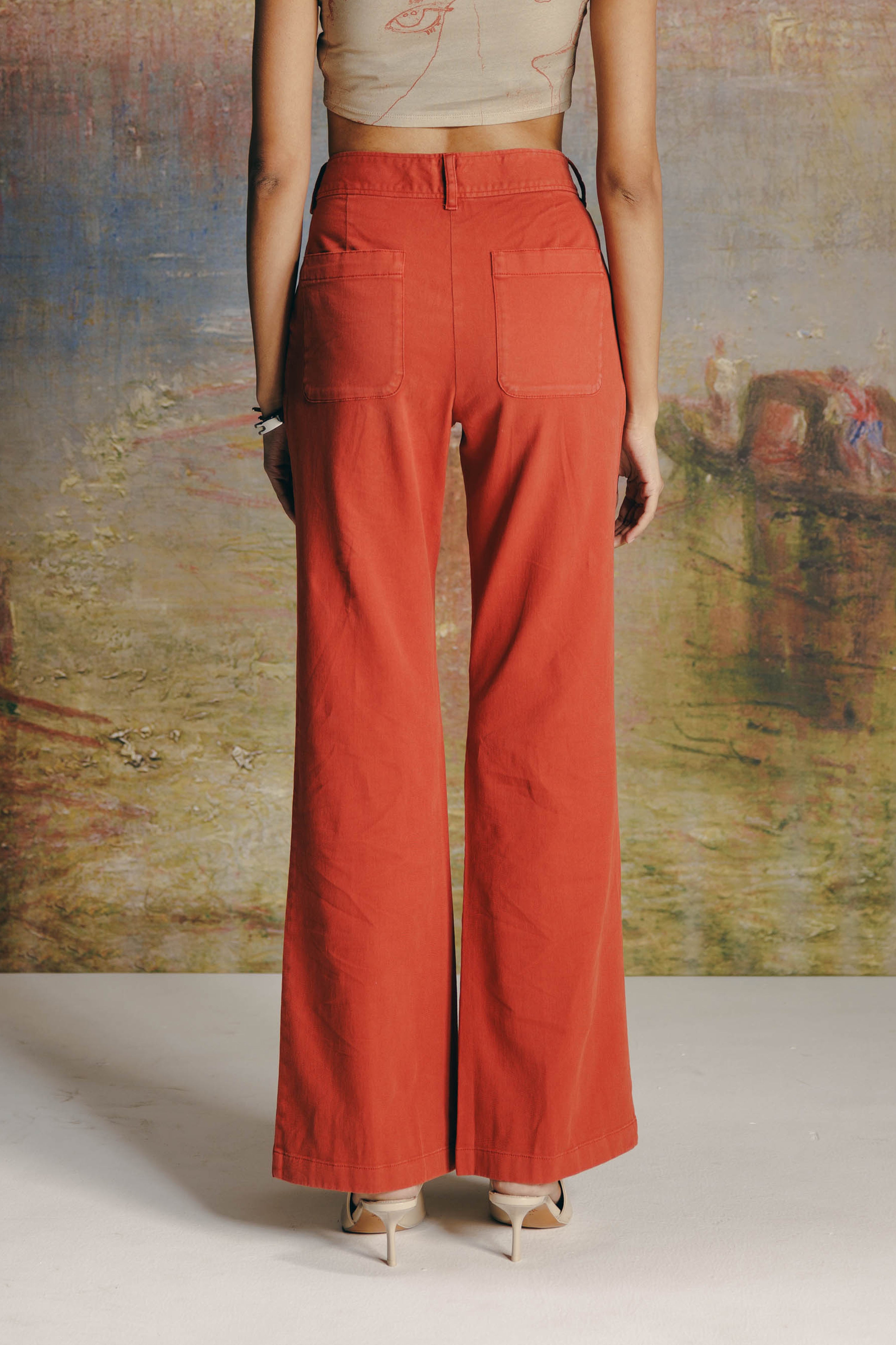 Bootcut Twill Pants