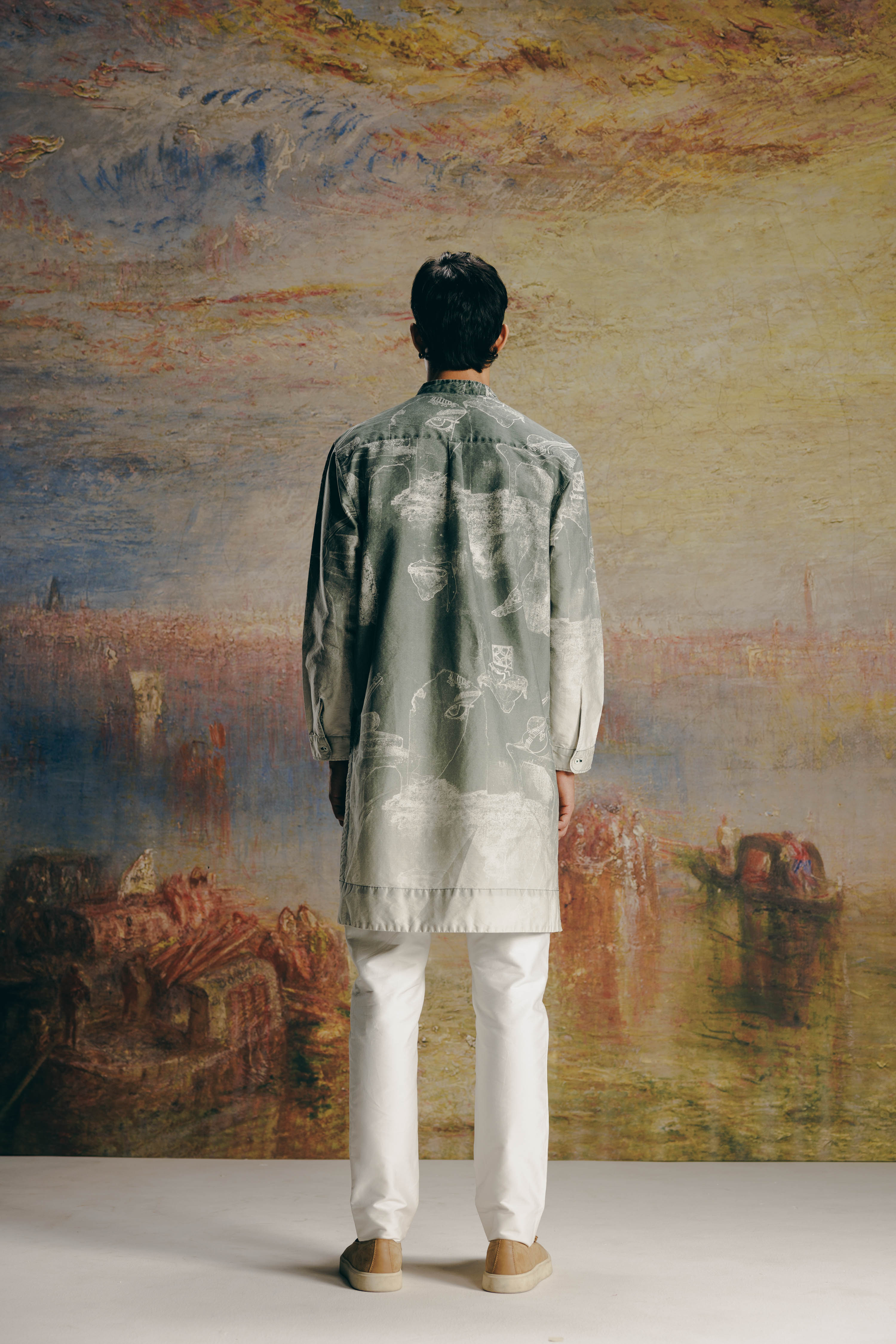Ombre Surrealist Kurta Set