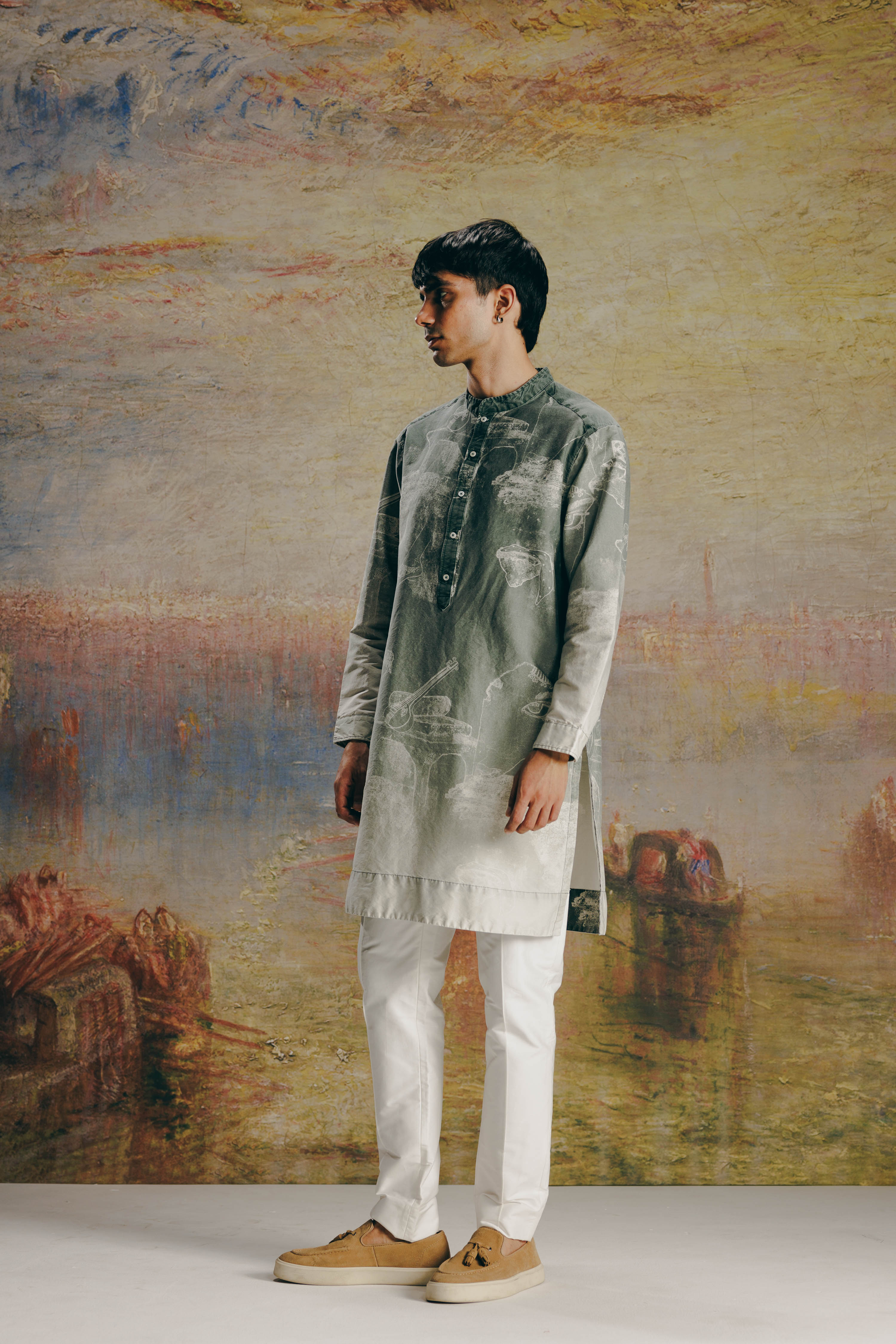 Ombre Surrealist Kurta Set