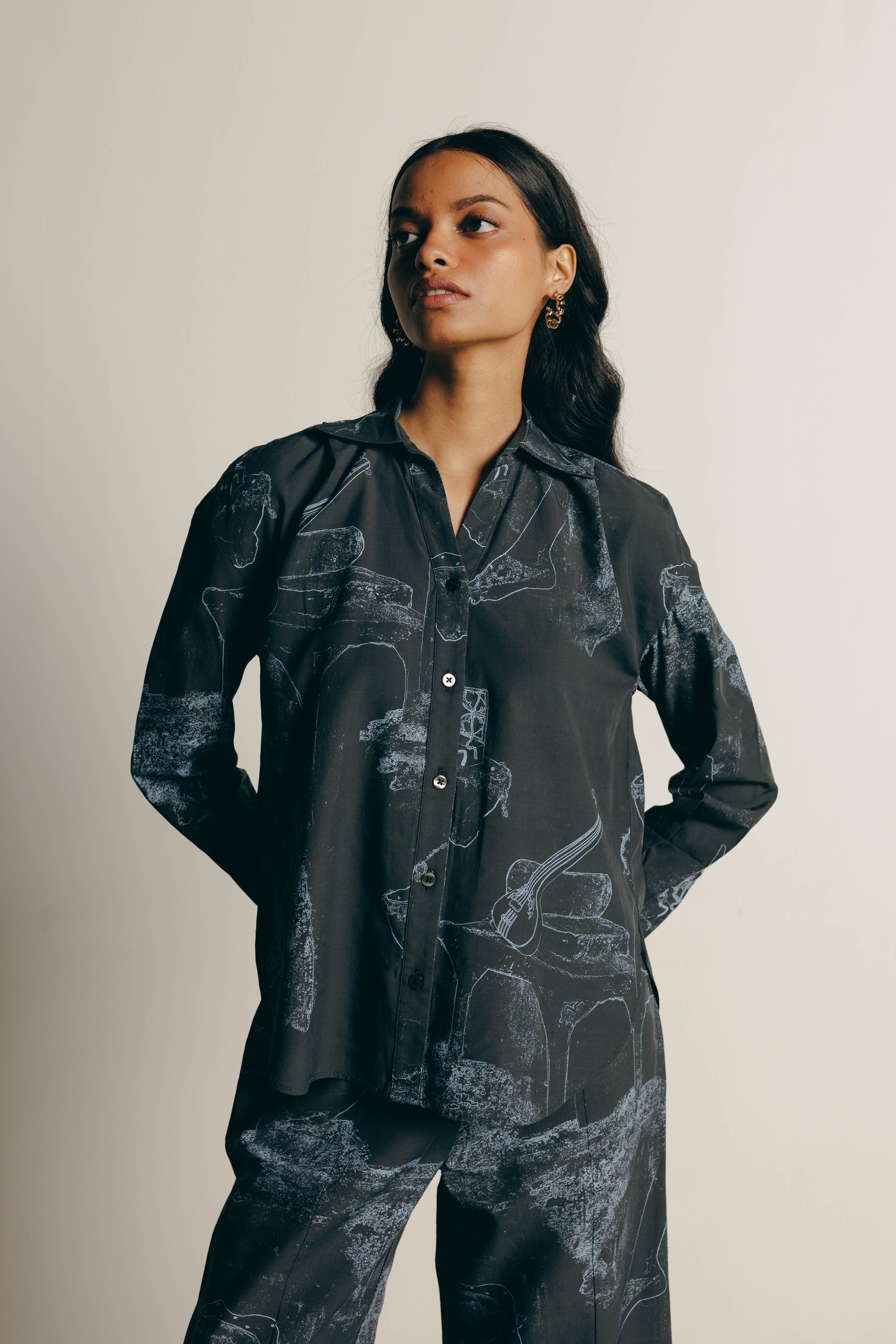 Surrealist Outline Shirt & Pant Co-ord