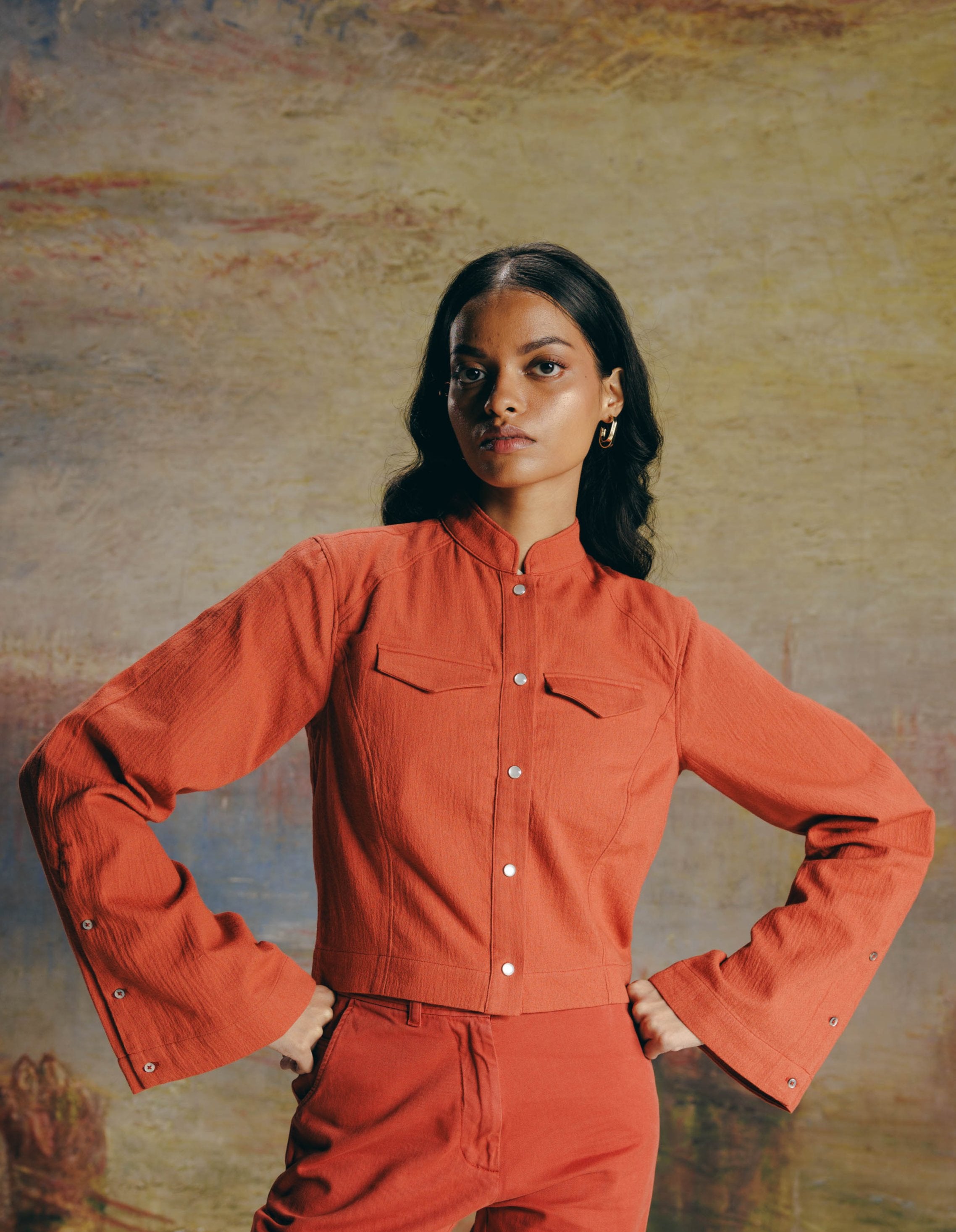 Nehru Crepe Overshirt