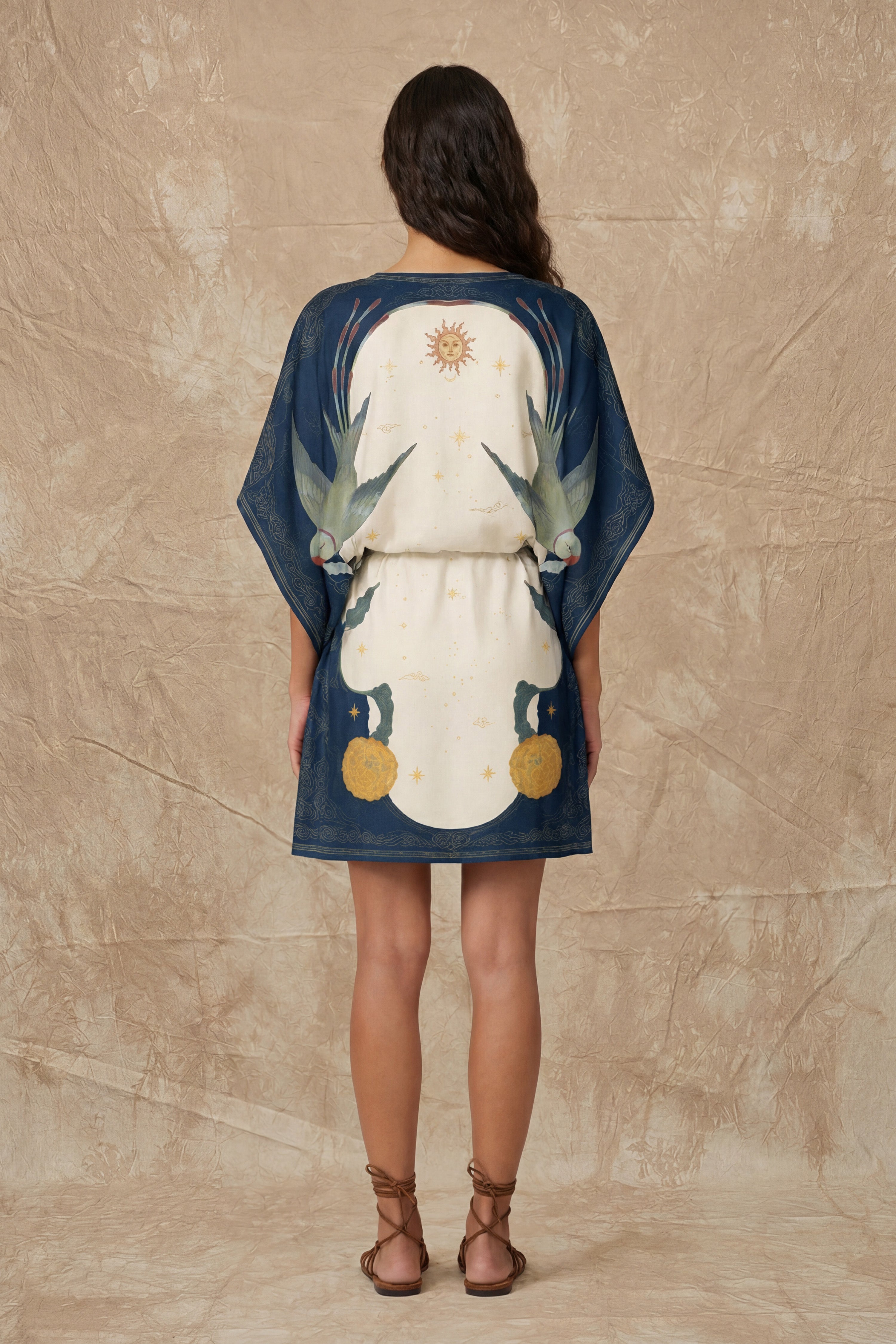 Golden Flight Wrap Kaftan
