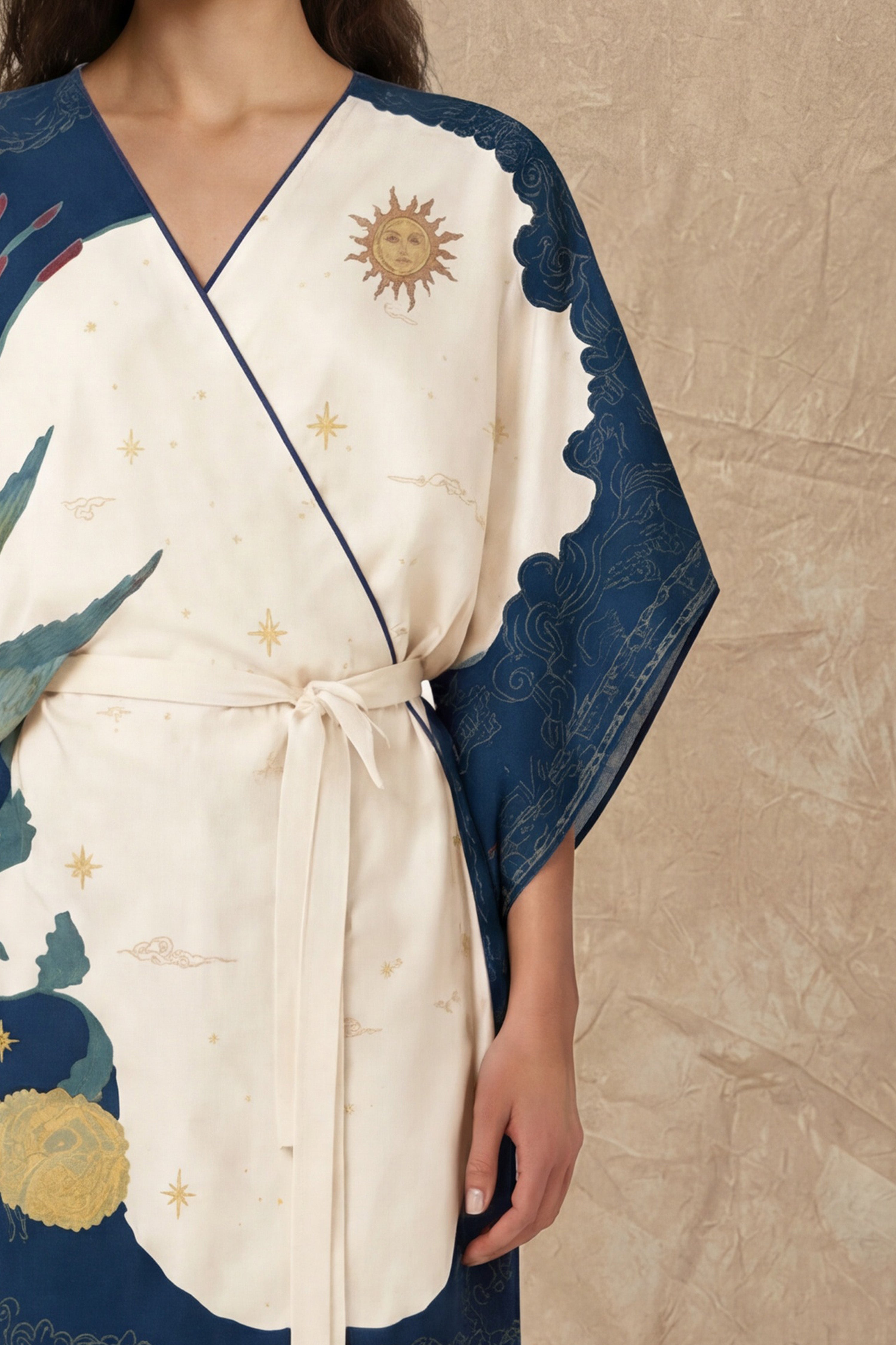 Golden Flight Wrap Kaftan