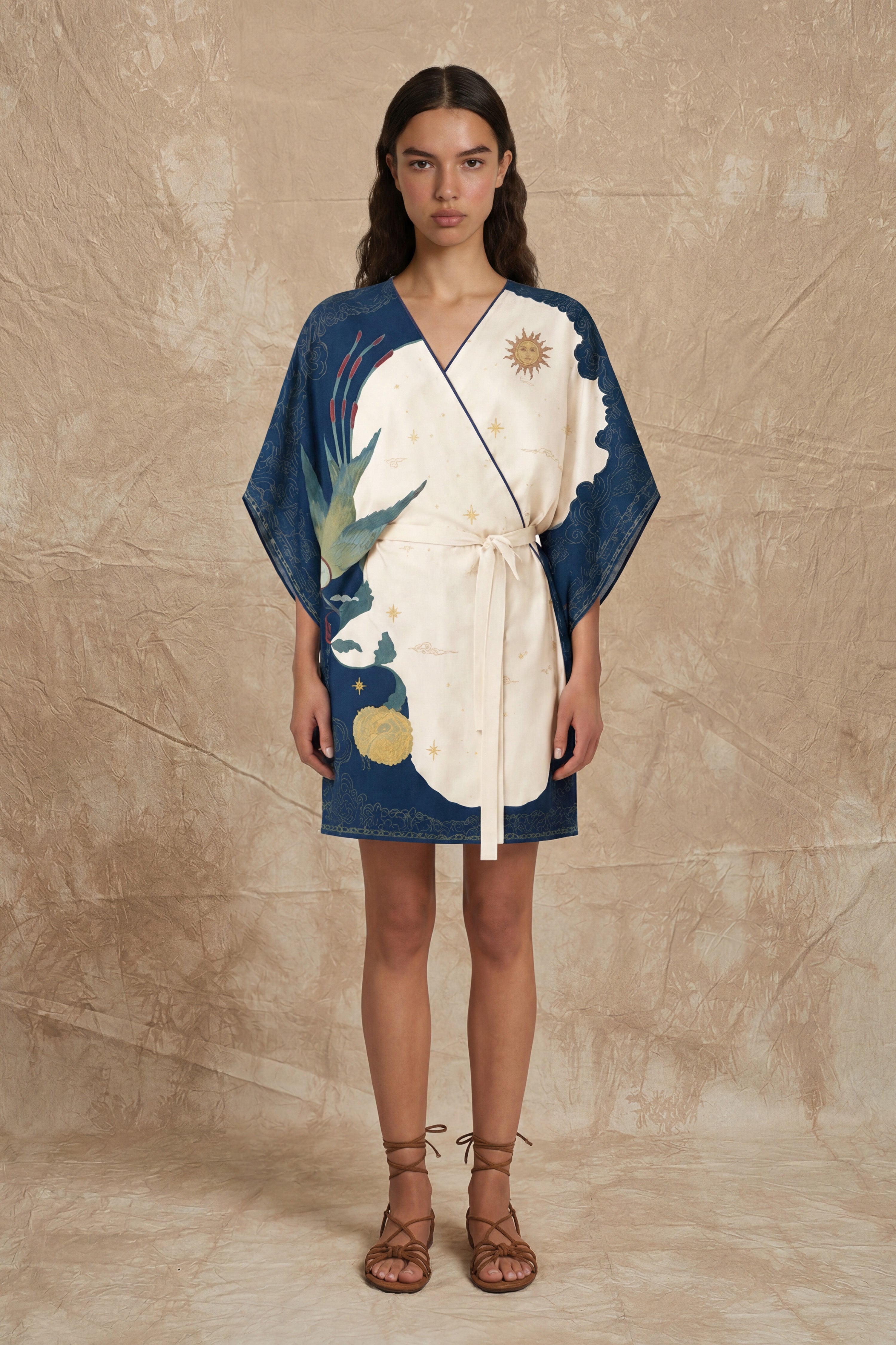 Golden Flight Wrap Kaftan