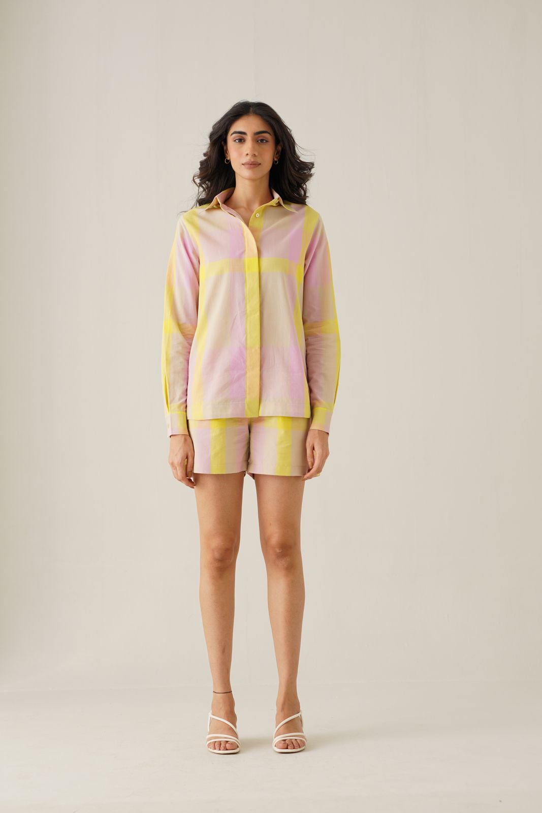 Madras Check Shirt & Shorts Co-ord Set