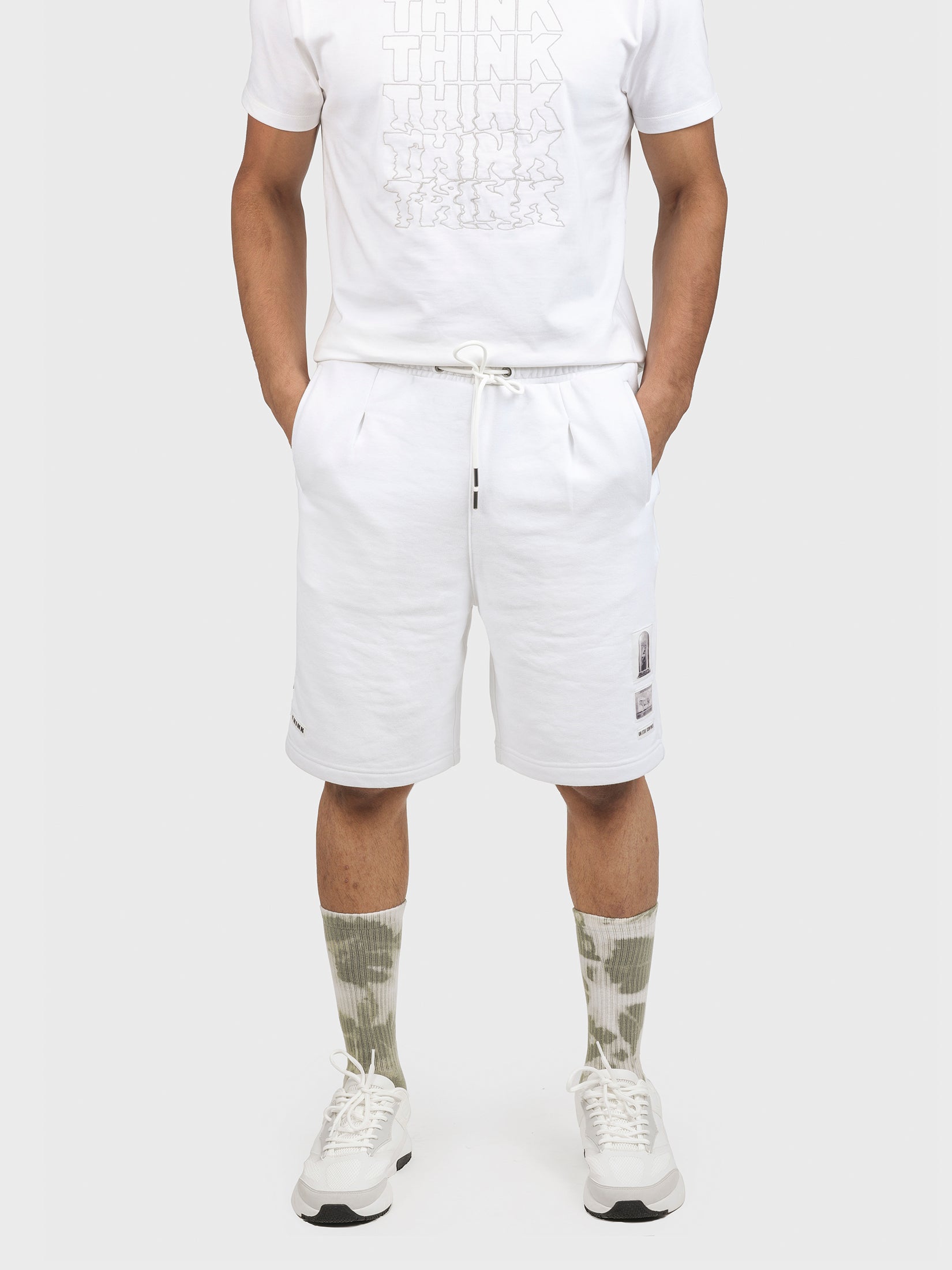 STAY CONFINED APPLIQUED FRENCH TERRY SHORTS