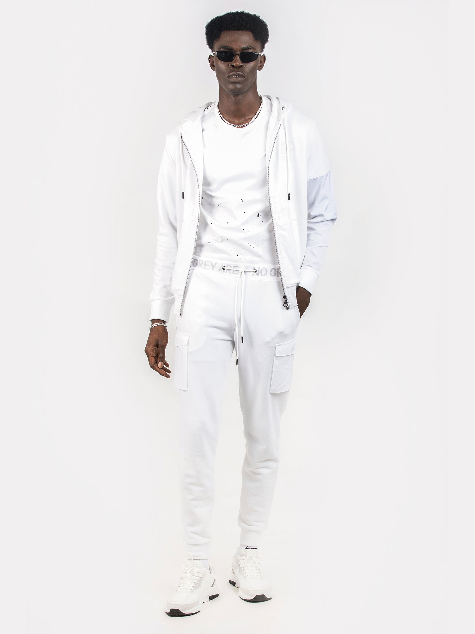 THIRD EYE DROP SHOULDER ZIPPER HOODIE
