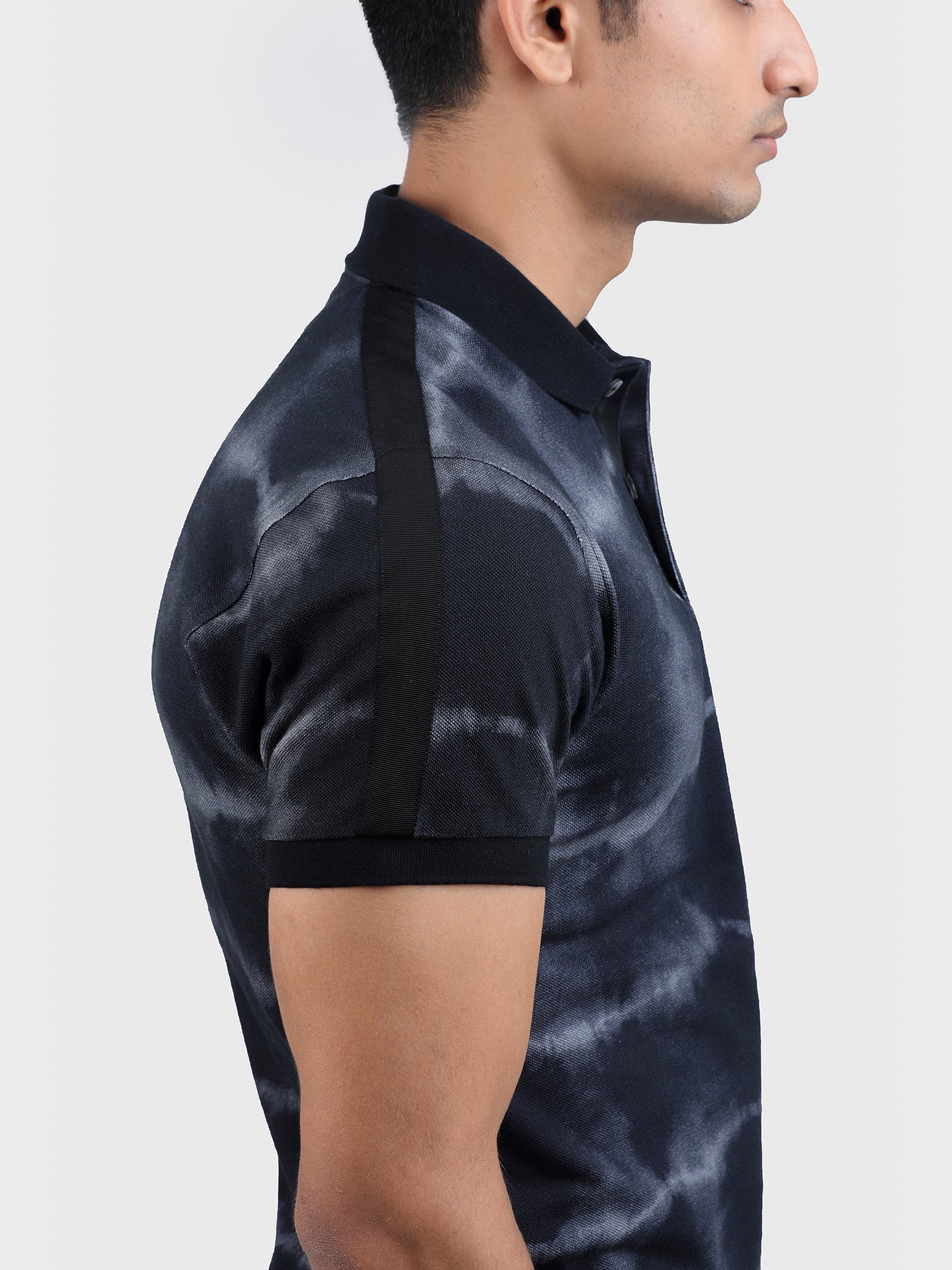 BRAINWASHED EMBROIDERED TIE DYE POLO
