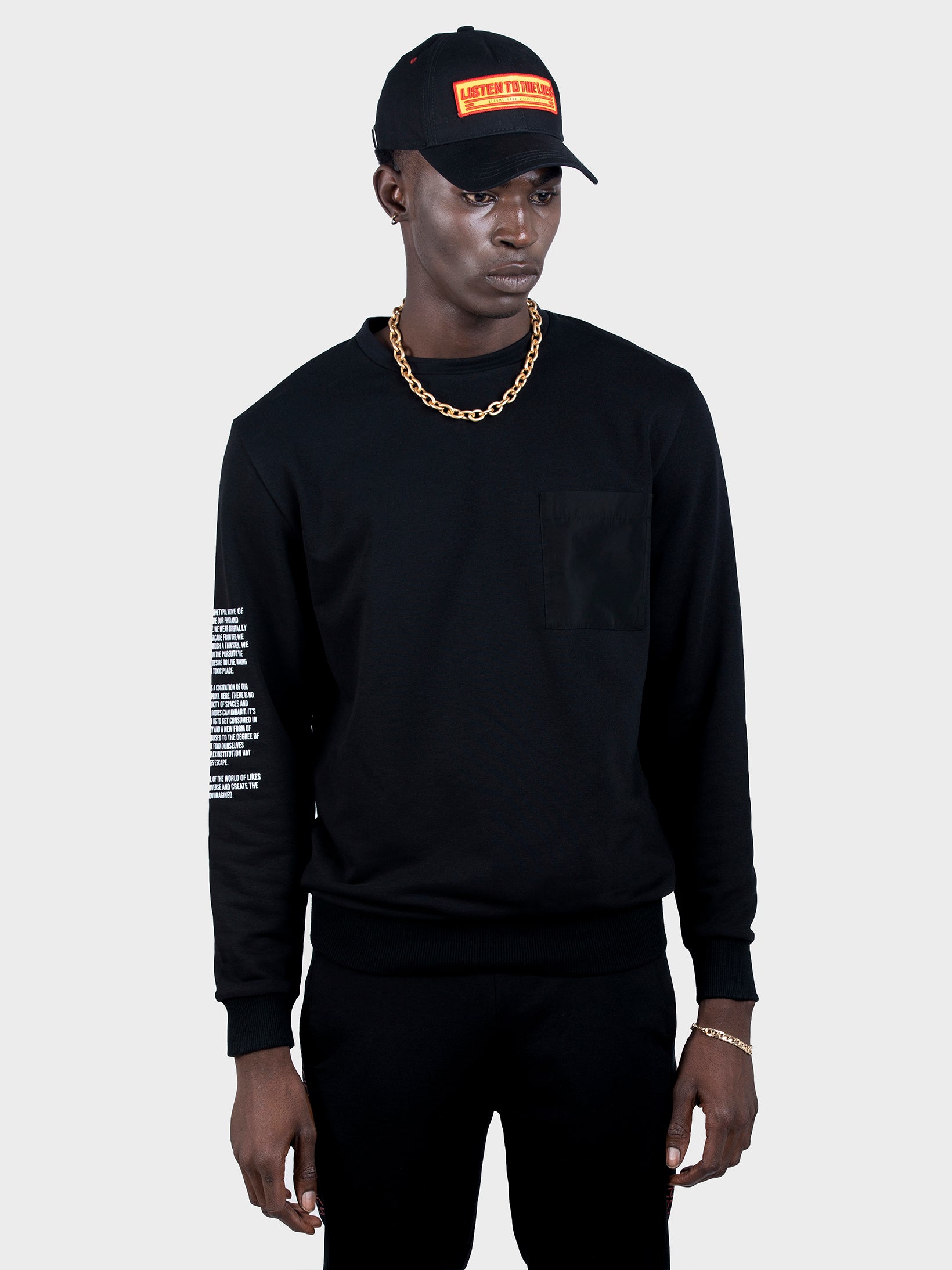 PROGRAMMING SUEDE PATCH FRENCH TERRY SWEATSHIRT