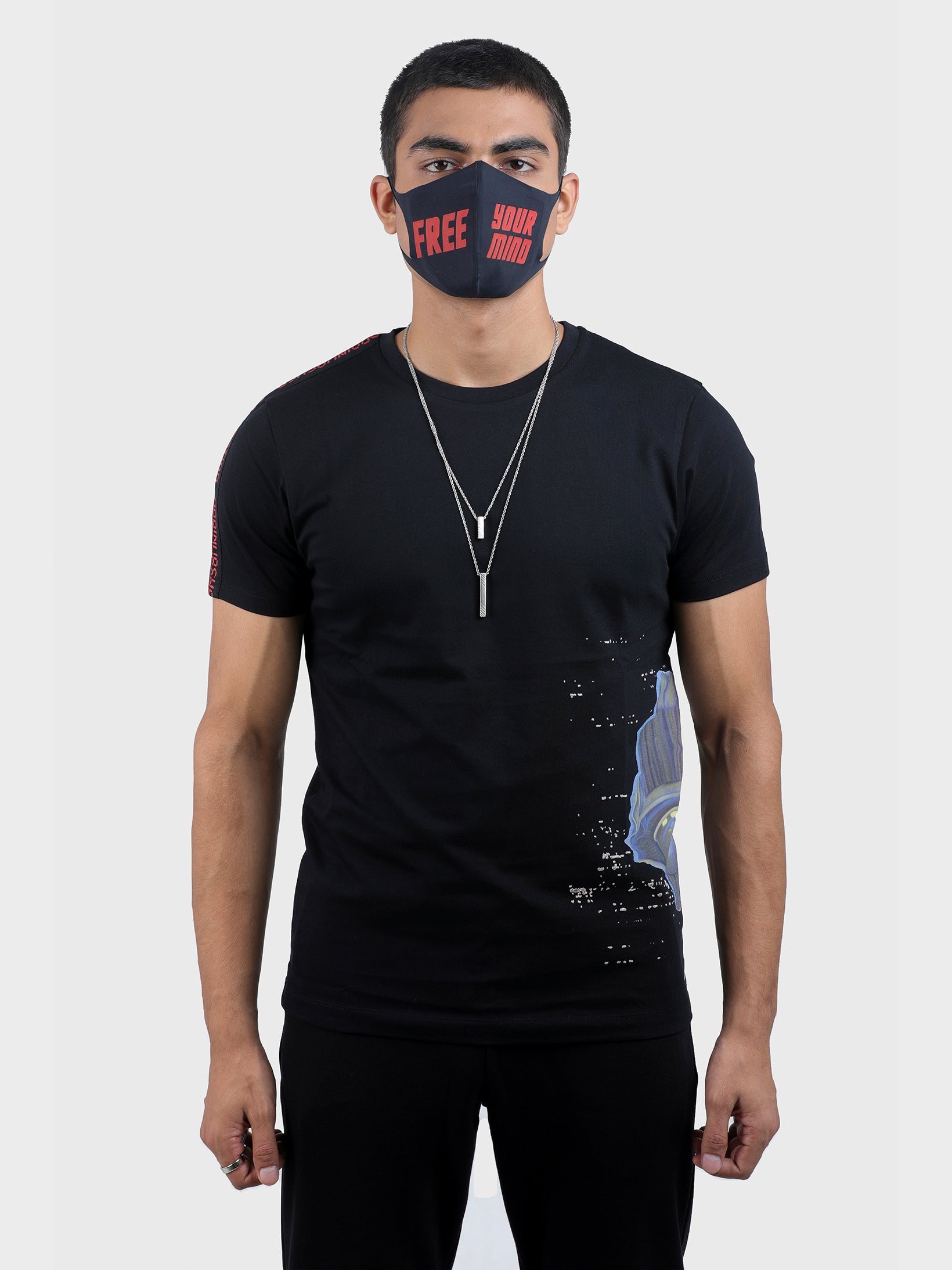 SURVEILLANCE GROSGRAIN TAPE PRINTED TEE